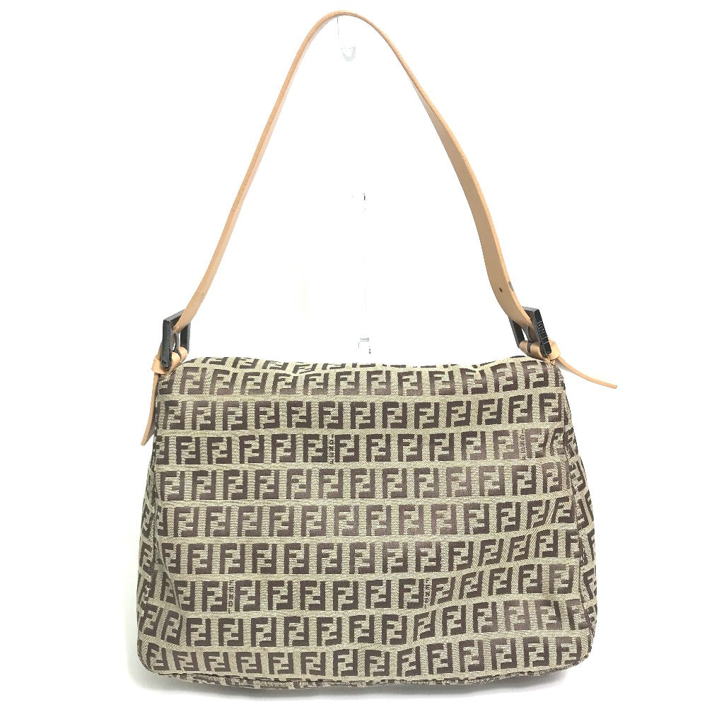 FENDI Shoulder Bag 8BR001 Canvas / leather beige Zucca FF pattern Women Used