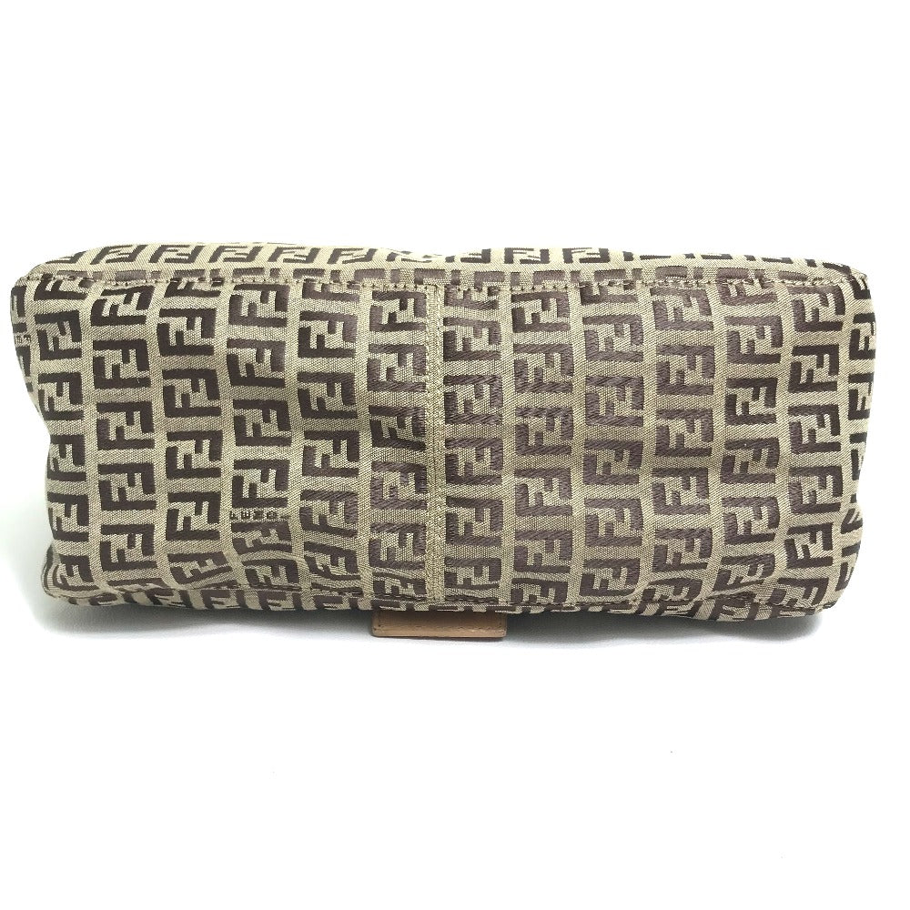 FENDI Shoulder Bag 8BR001 Canvas / leather beige Zucca FF pattern Women Used