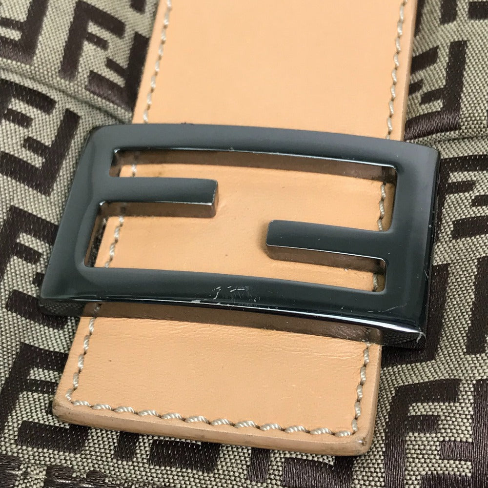 FENDI Shoulder Bag 8BR001 Canvas / leather beige Zucca FF pattern Women Used