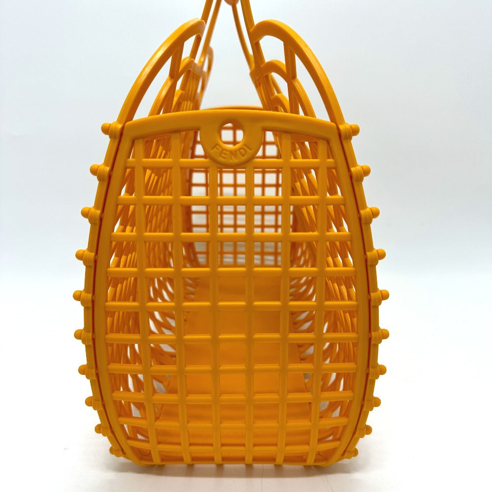FENDI Handbag 8GH389 Plastic / leather Orange type bag Bucket medium Women Used