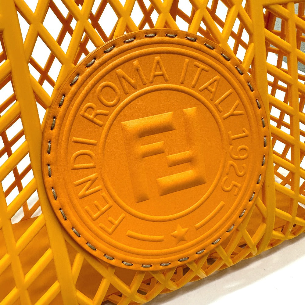 FENDI Handbag 8GH389 Plastic / leather Orange type bag Bucket medium Women Used