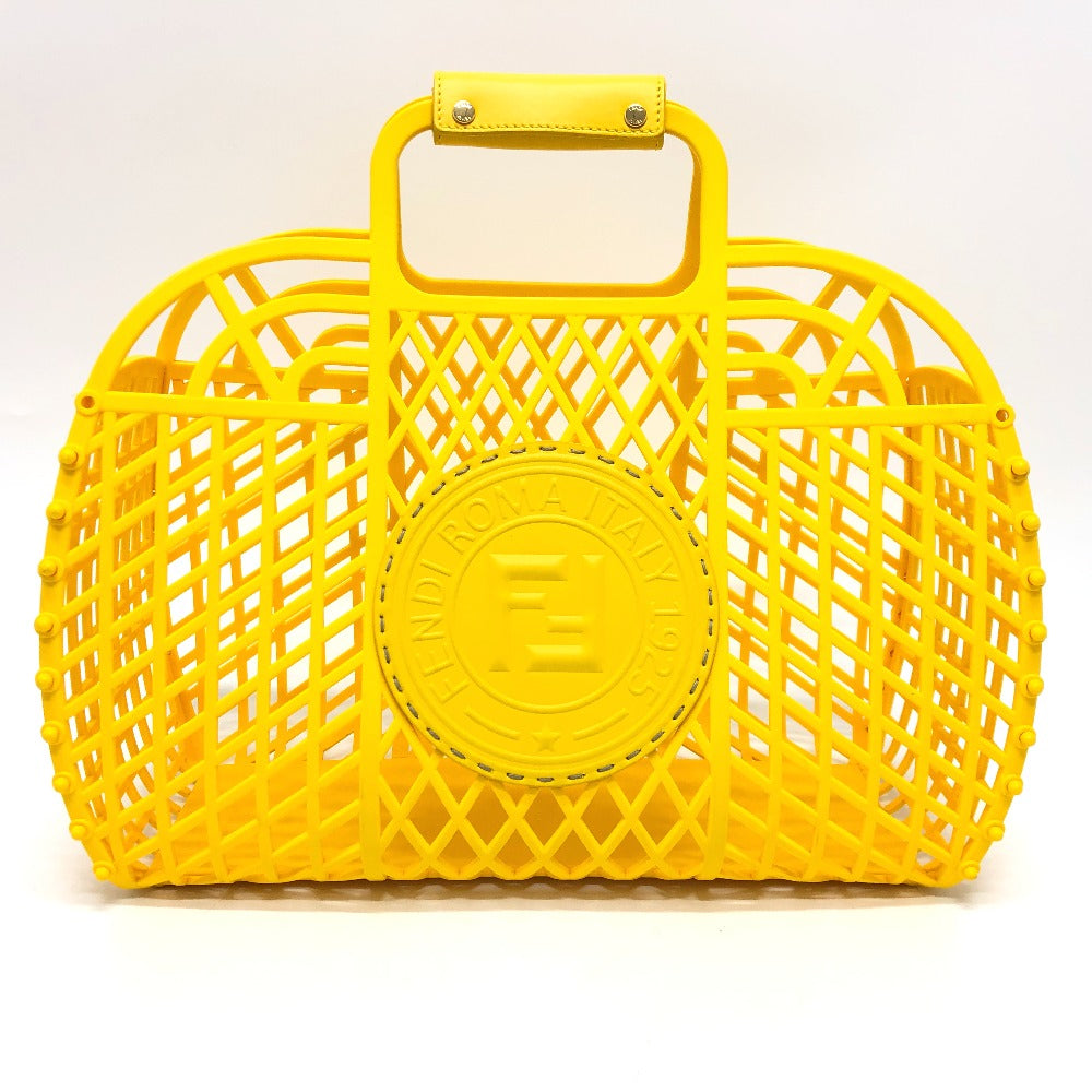 FENDI Handbag 8BH389 plastic yellow Medium basket Women Used