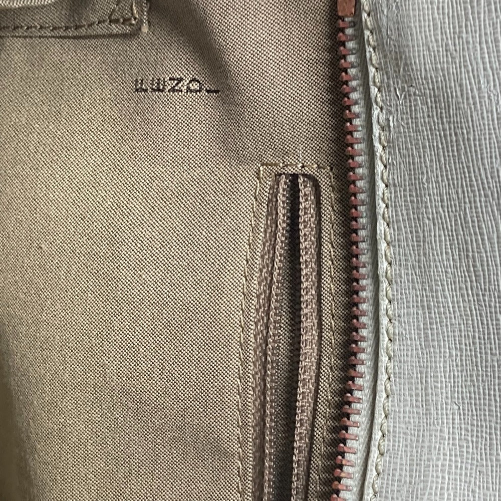 FENDI Shoulder Bag 8BH185 Leather / canvas white Bag Shoulder Bag Tote Bag Zucca logo metal plate Women Used