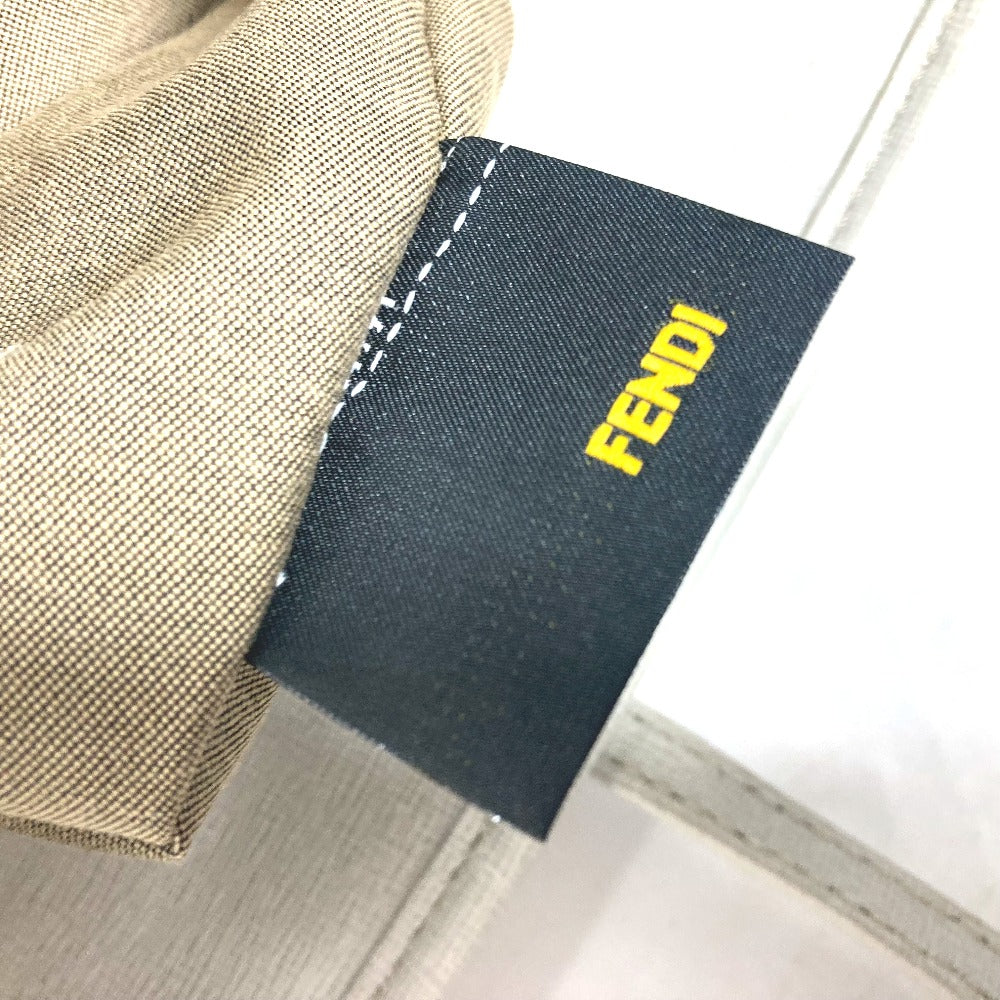 FENDI Shoulder Bag 8BH185 Leather / canvas white Bag Shoulder Bag Tote Bag Zucca logo metal plate Women Used
