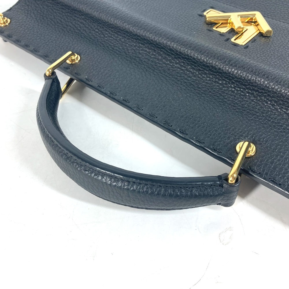 FENDI Business bag 7VA462 leather black Bag Handbag Tote Bag Briefcase Double Face unisex(Unisex) Used