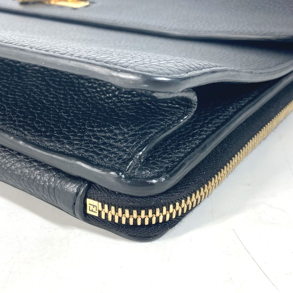 FENDI Business bag 7VA462 leather black Bag Handbag Tote Bag Briefcase Double Face unisex(Unisex) Used