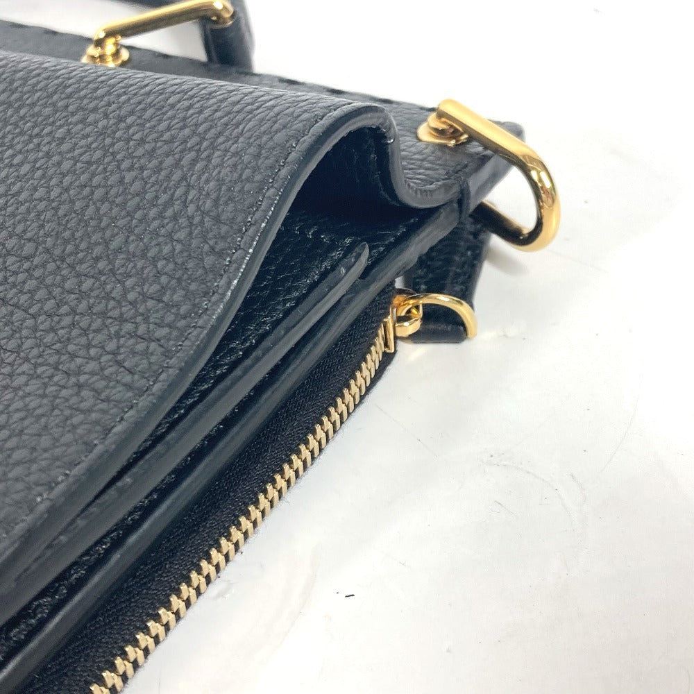 FENDI Business bag 7VA462 leather black Bag Handbag Tote Bag Briefcase Double Face unisex(Unisex) Used