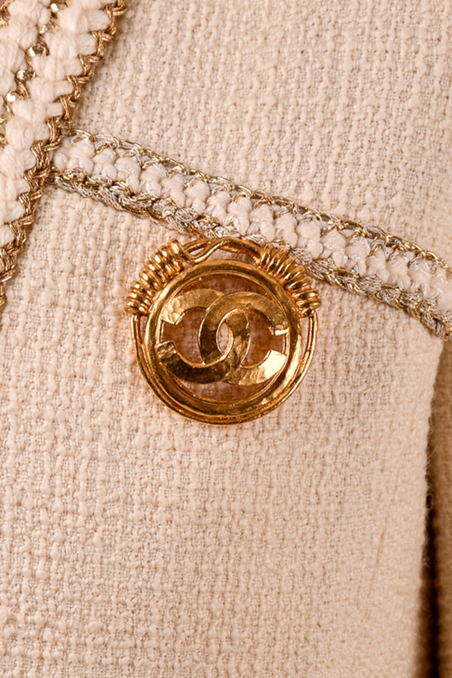 Chanel™ Gold Toned CC Round Brooch