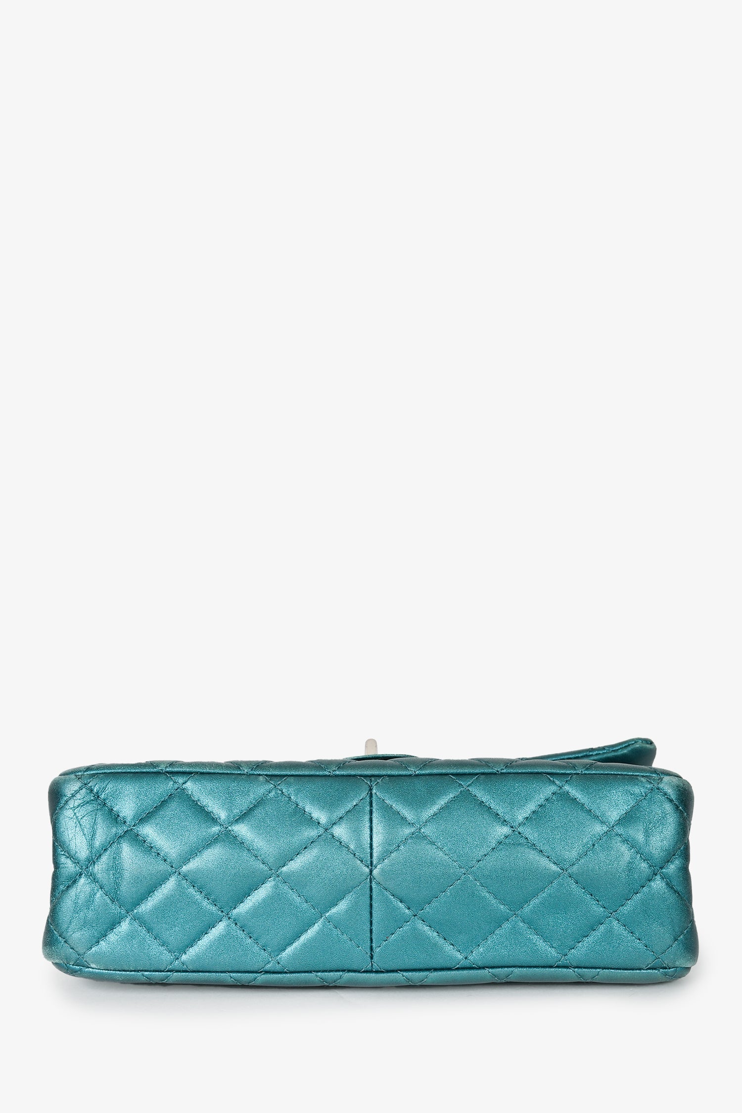 Chanel™ 2008/9 Teal Metallic Quilted Leather 2.55 Reissue 226 Double Flap Bag