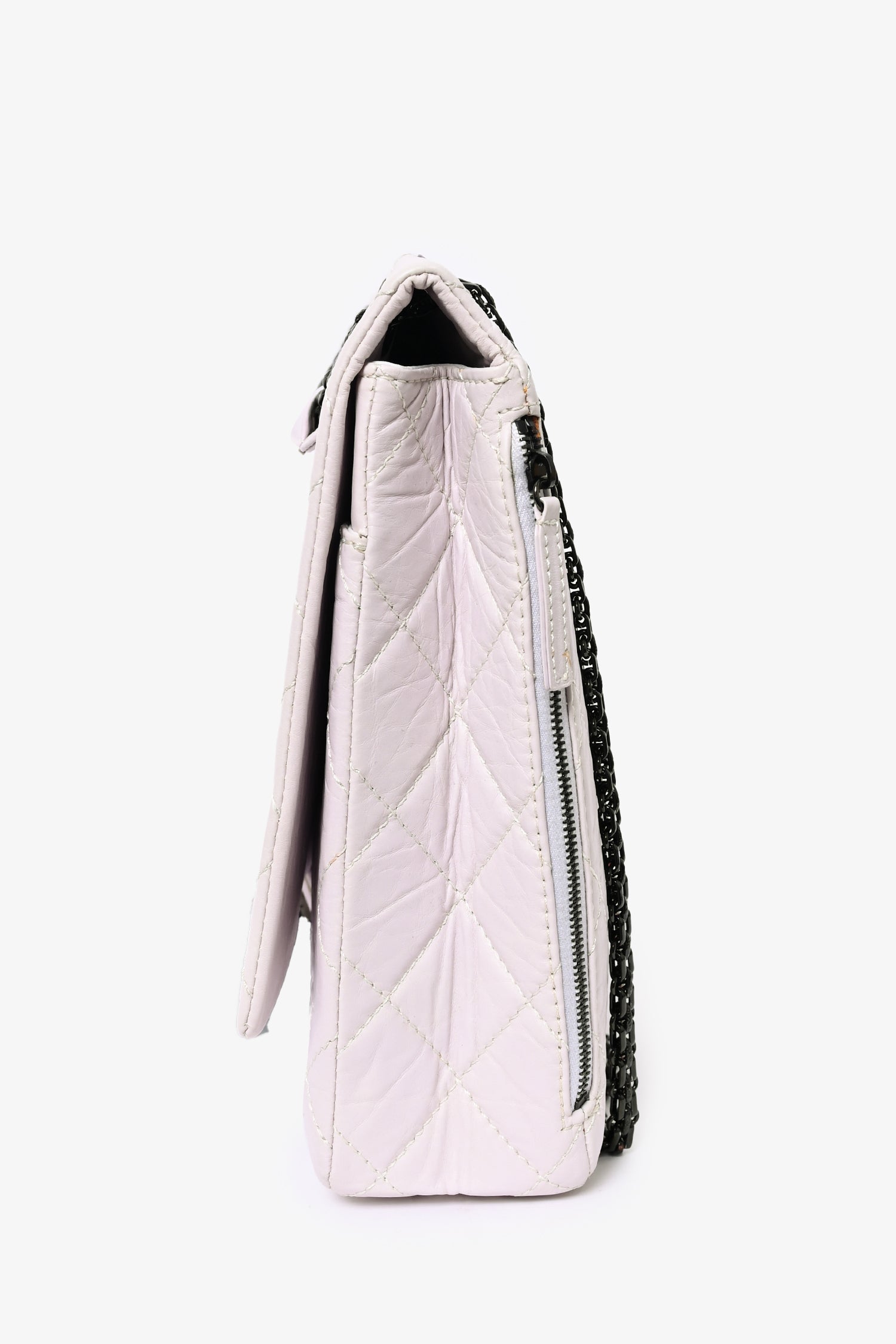 Chanel™ 2008/9 Grey Leather Quilted 2.55 Reissue XL Bag
