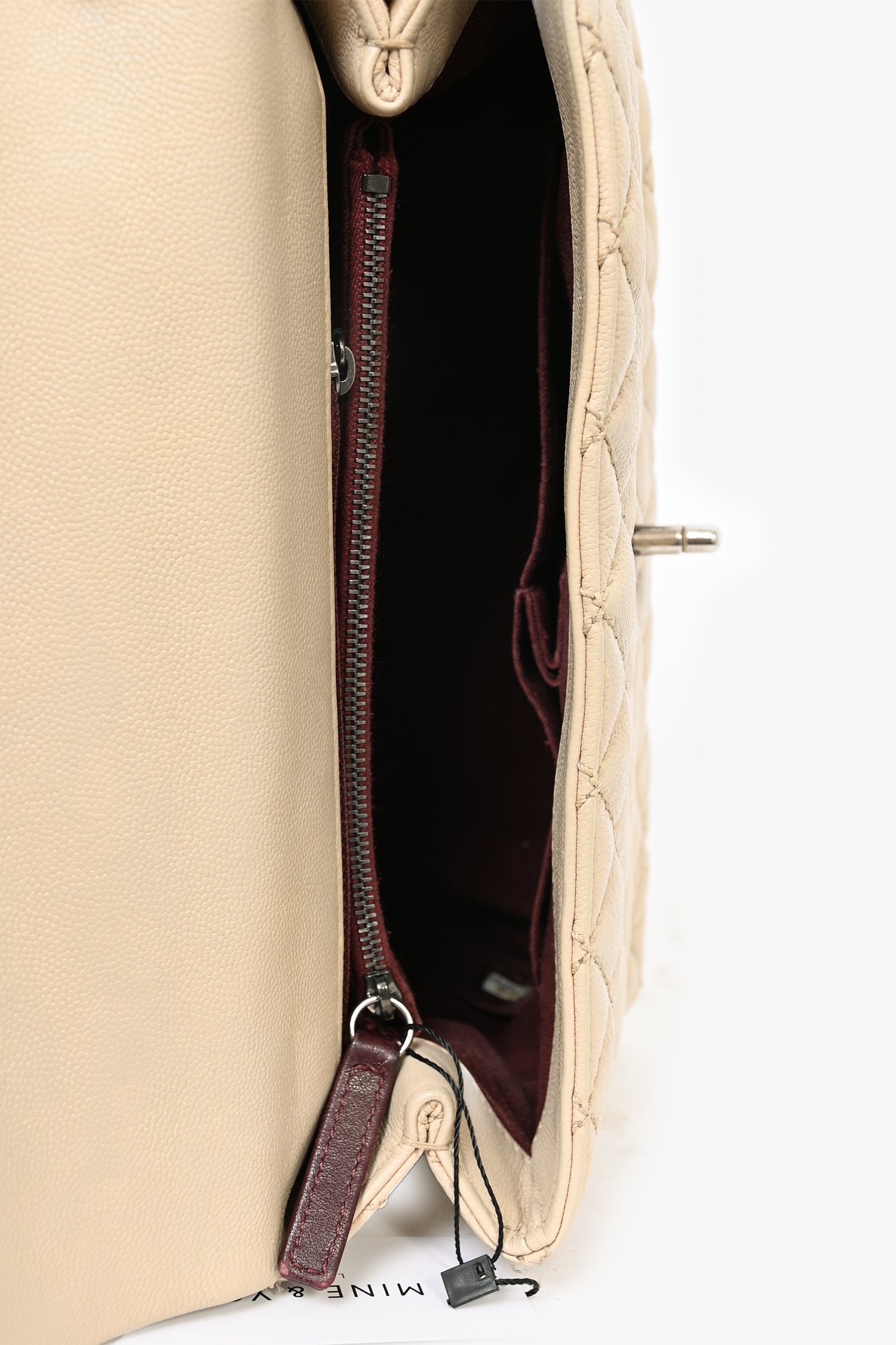 Chanel™ 2016 Cream Leather Small Coco Top Handle