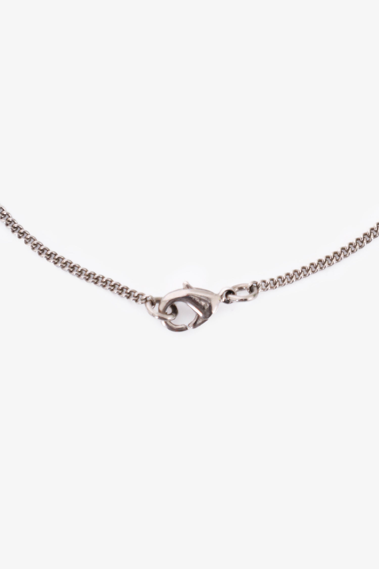 Chanel™ Silver Tone Crystal CC Life Float Necklace