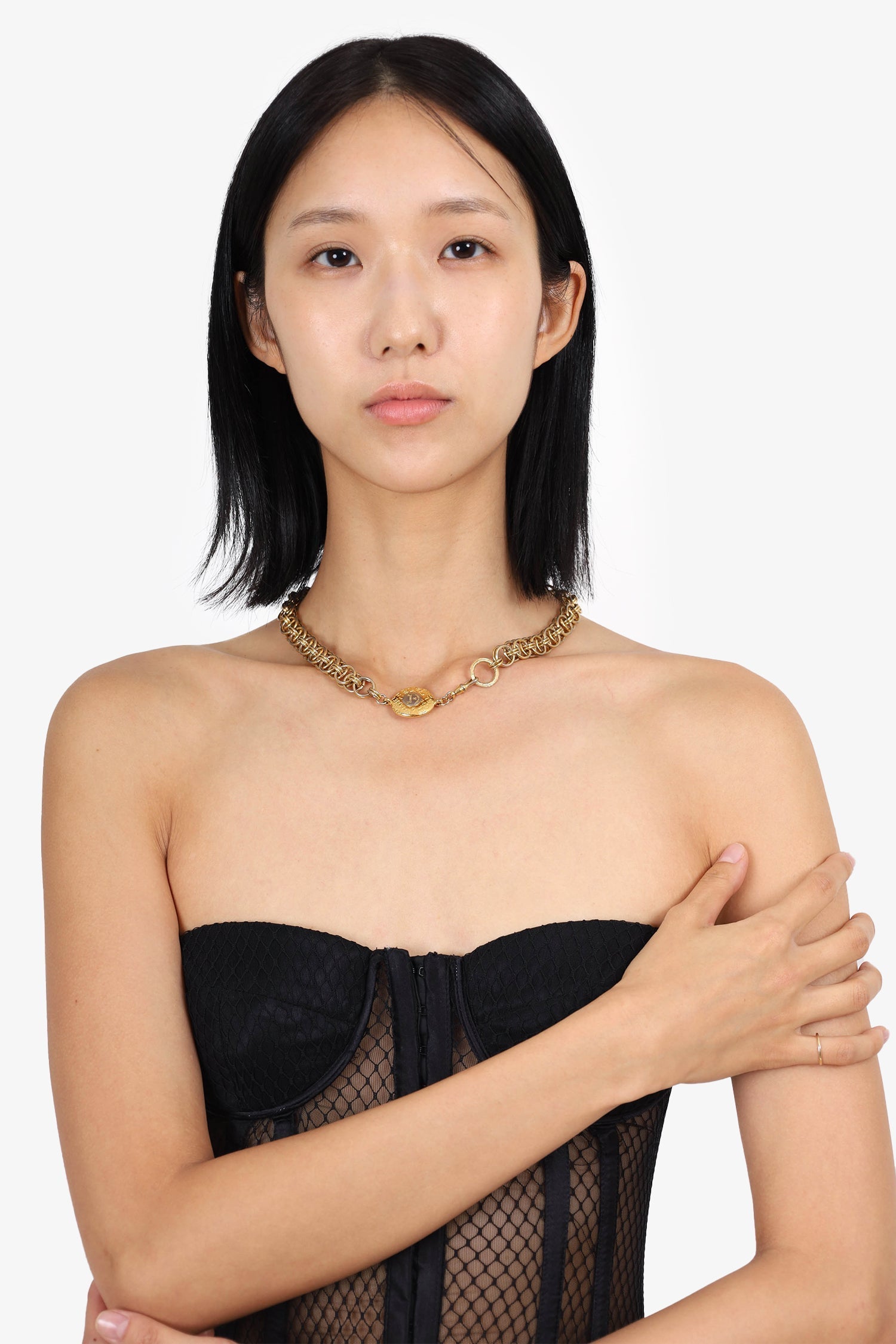Chanel™ Gold Tone Coco Chanel Chain Choker