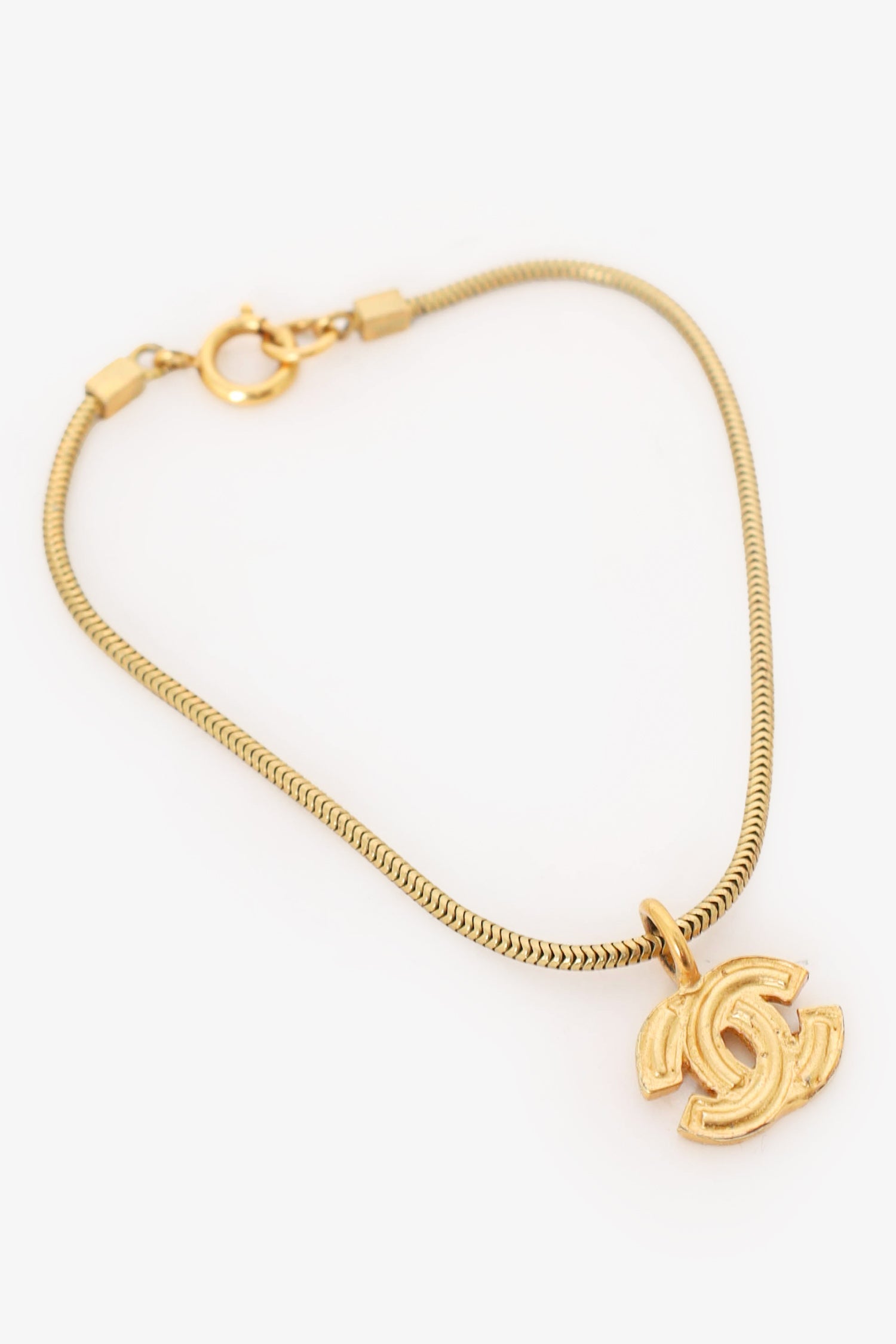 Chanel™ Gold Tone CC Logo Bracelet