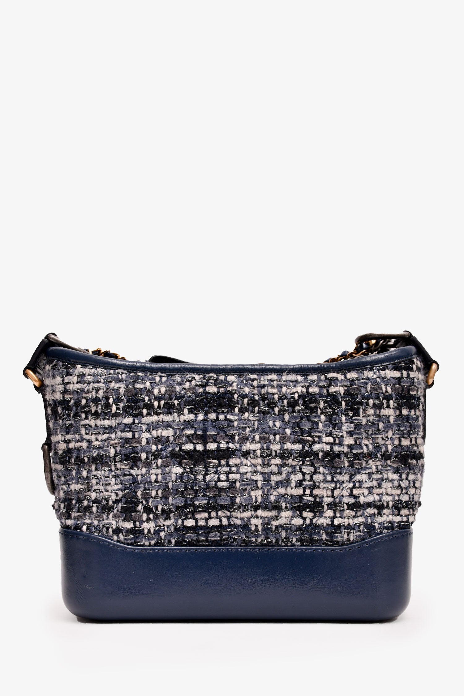 Chanel™ 2018 Blue Tweed/Leather Small Gabrielle Chain Bag