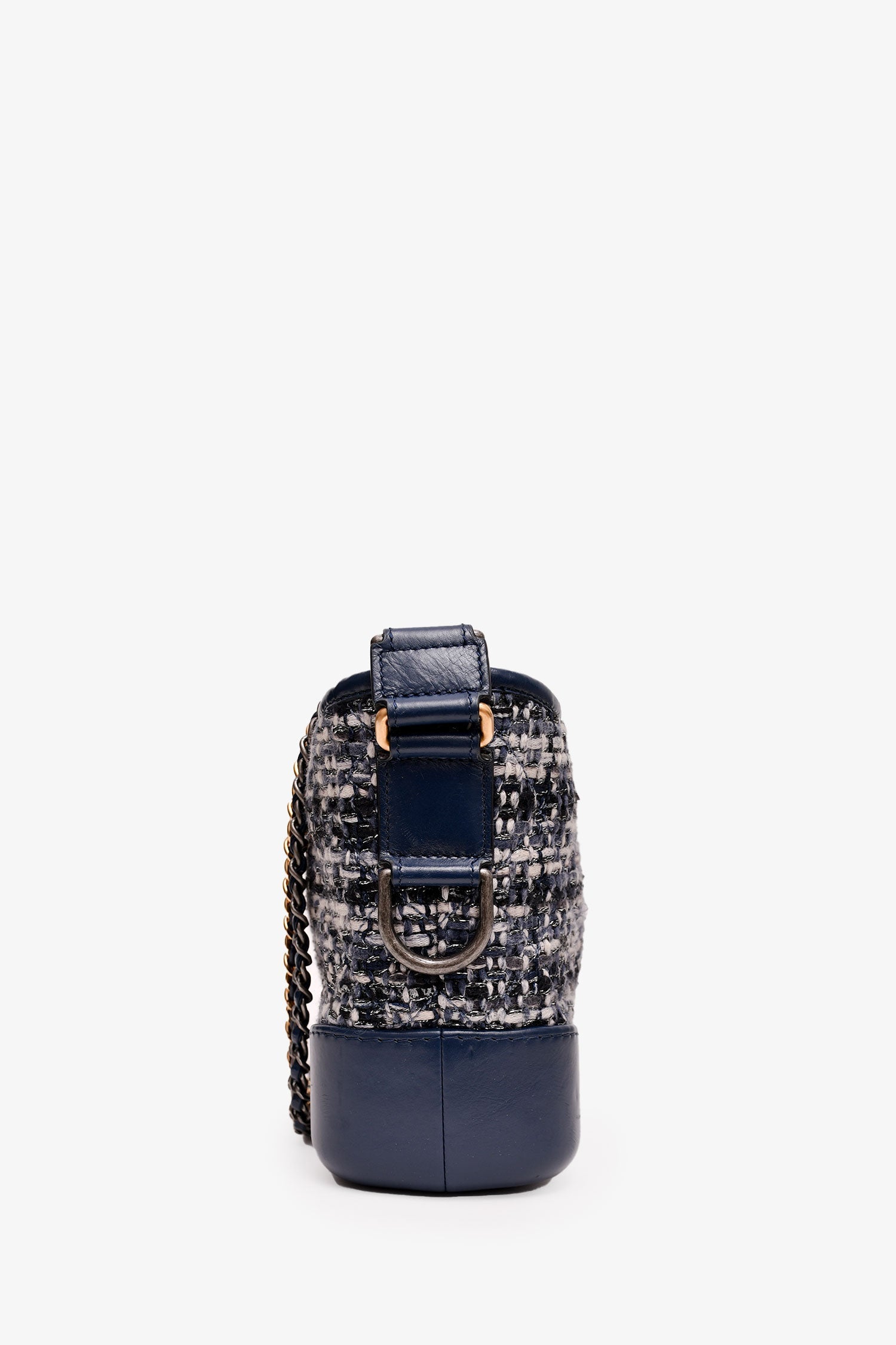 Chanel™ 2018 Blue Tweed/Leather Small Gabrielle Chain Bag