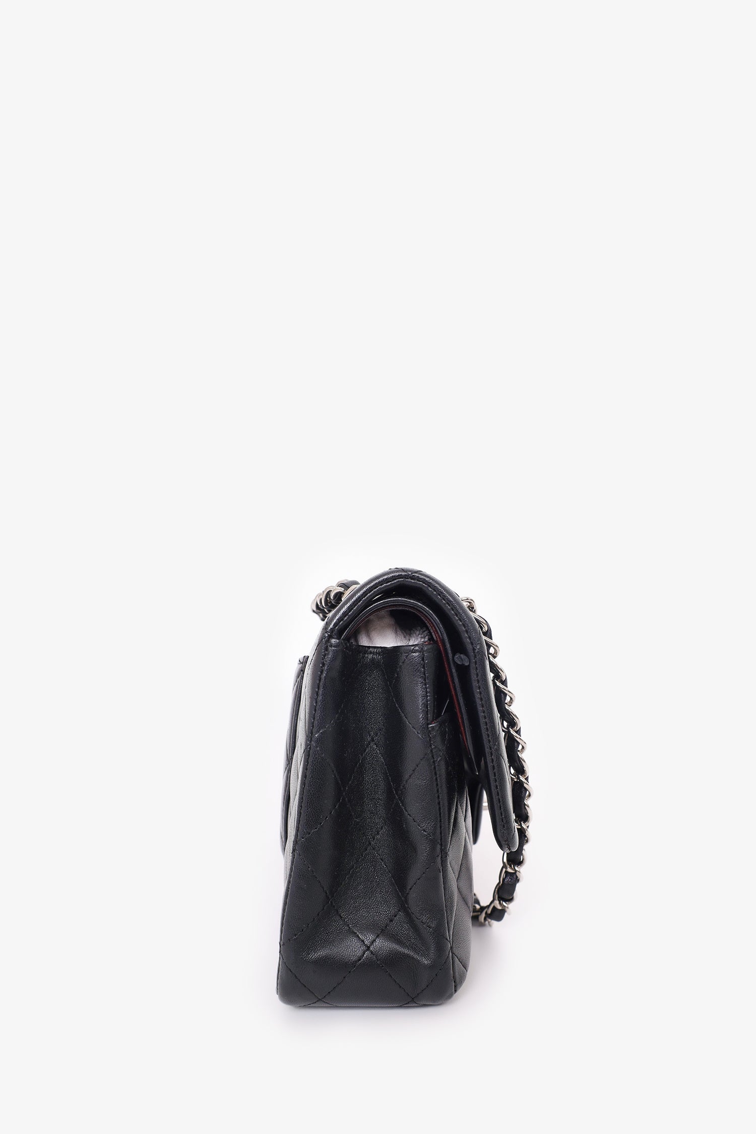Chanel™ 2009-10 Black Lambskin Quilted Medium Double Flap