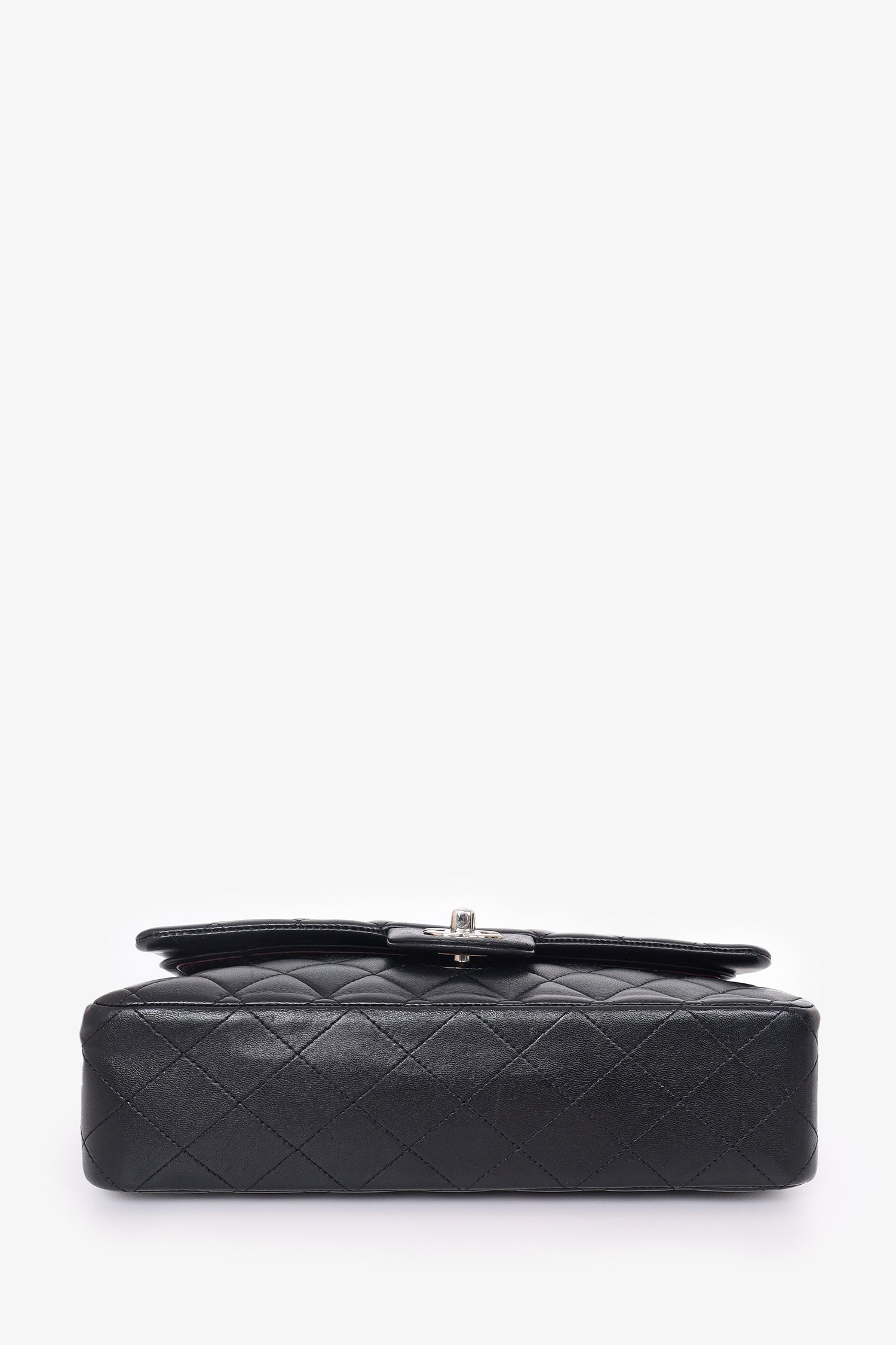 Chanel™ 2009-10 Black Lambskin Quilted Medium Double Flap