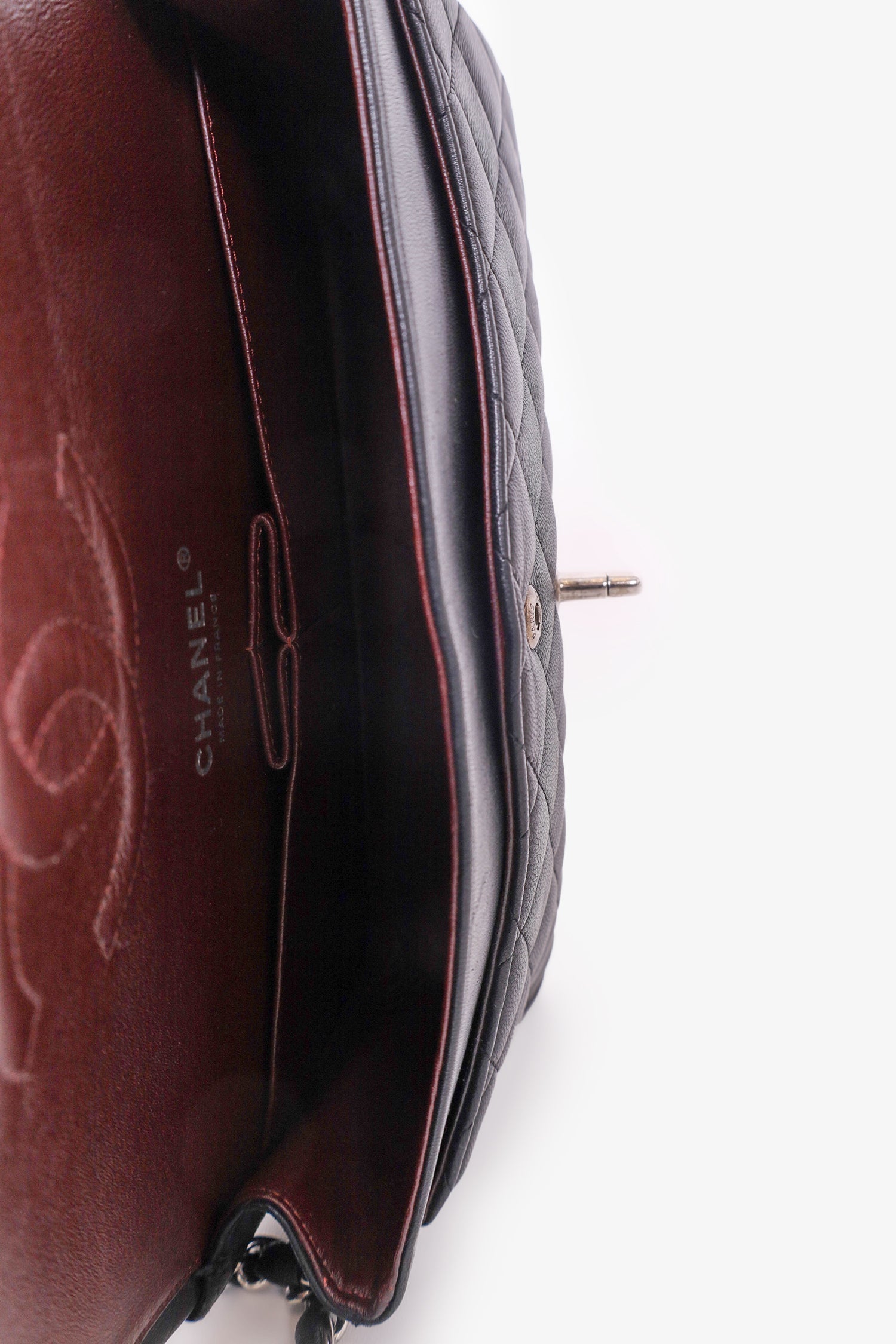 Chanel™ 2009-10 Black Lambskin Quilted Medium Double Flap
