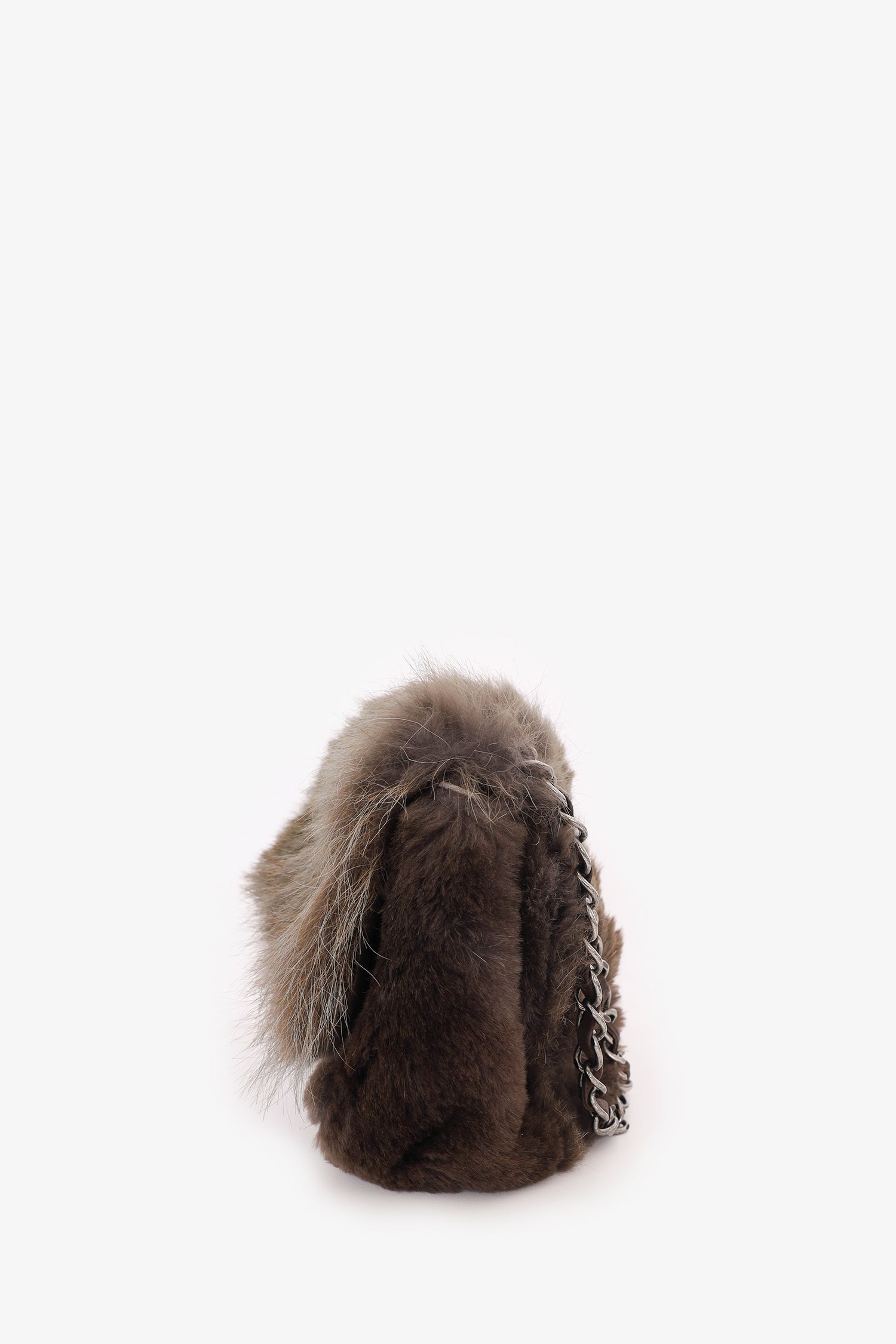 Chanel™ 2013-14 Brown Fur CC Flap Bag