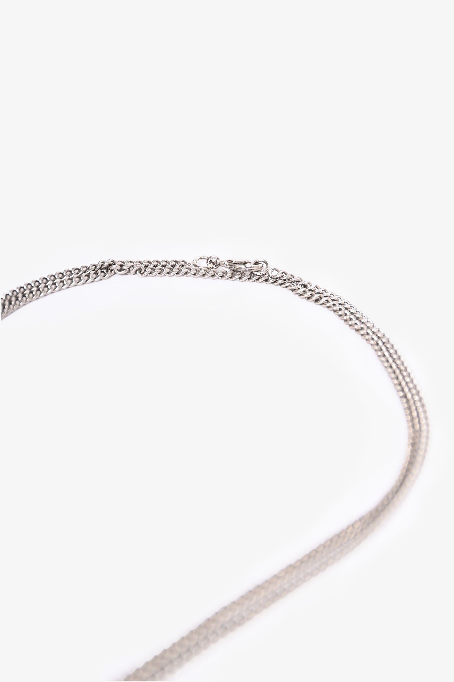Chanel™ 2015 Silver Toned Dubai Moon Crystal CC Pendant Necklace