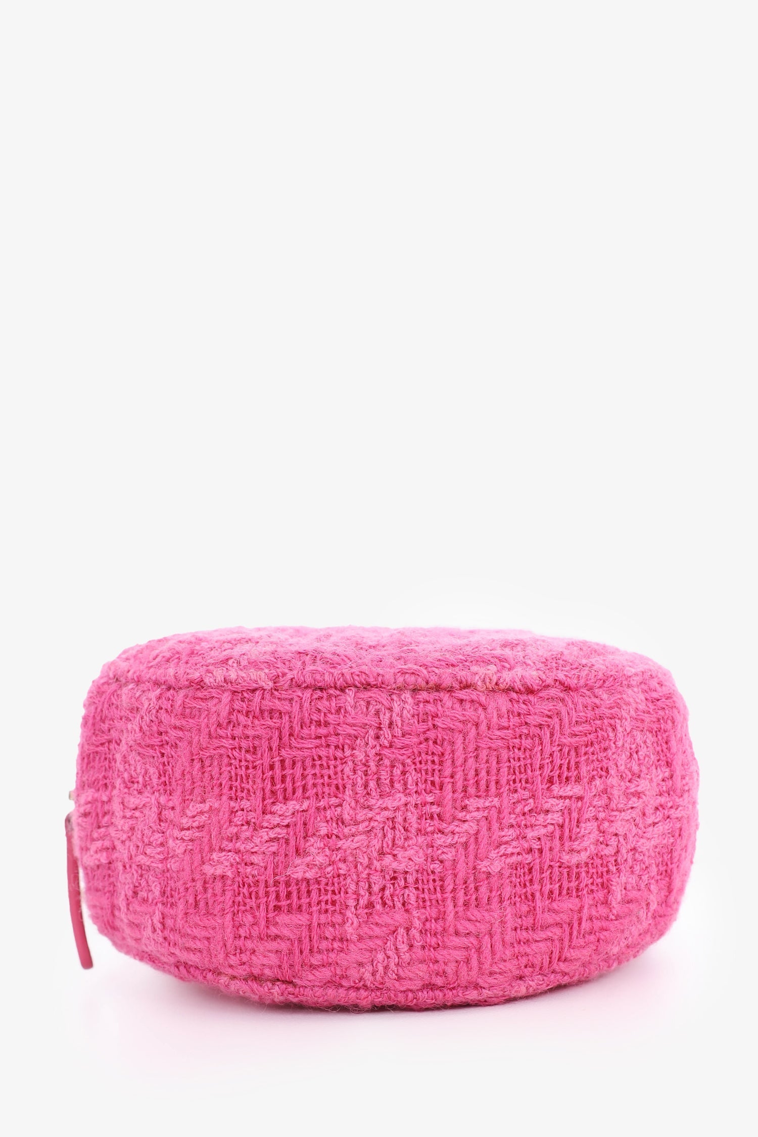 Chanel™ 2019-20 Fuchsia Tweed 19 Round Clutch with Coin Purse