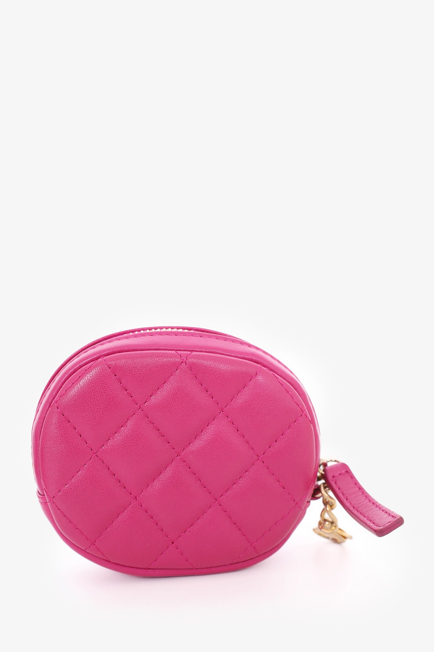 Chanel™ 2019-20 Fuchsia Tweed 19 Round Clutch with Coin Purse