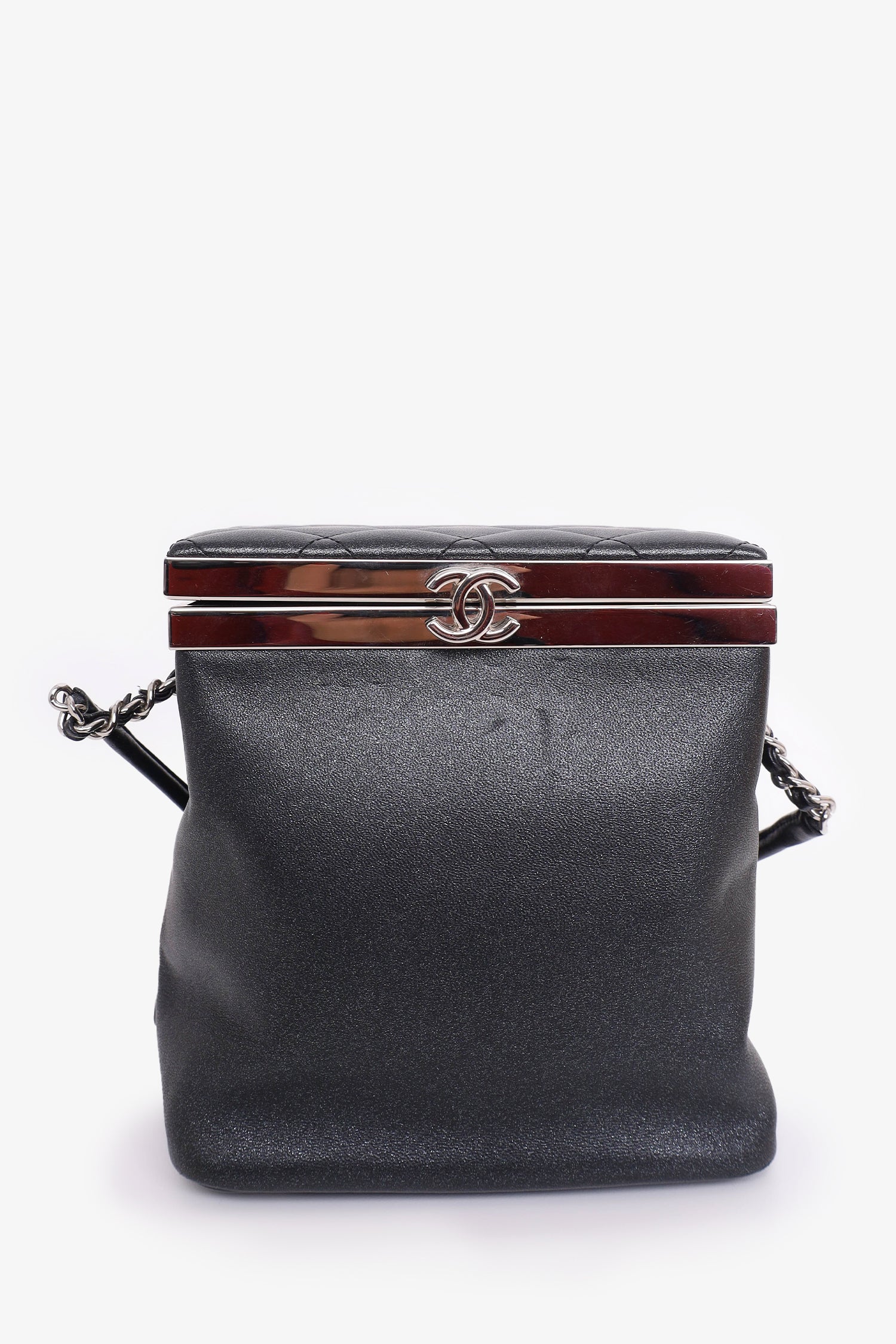 Chanel™ 2016-17 Black Lambskin Quilted CC Vanity With Strap
