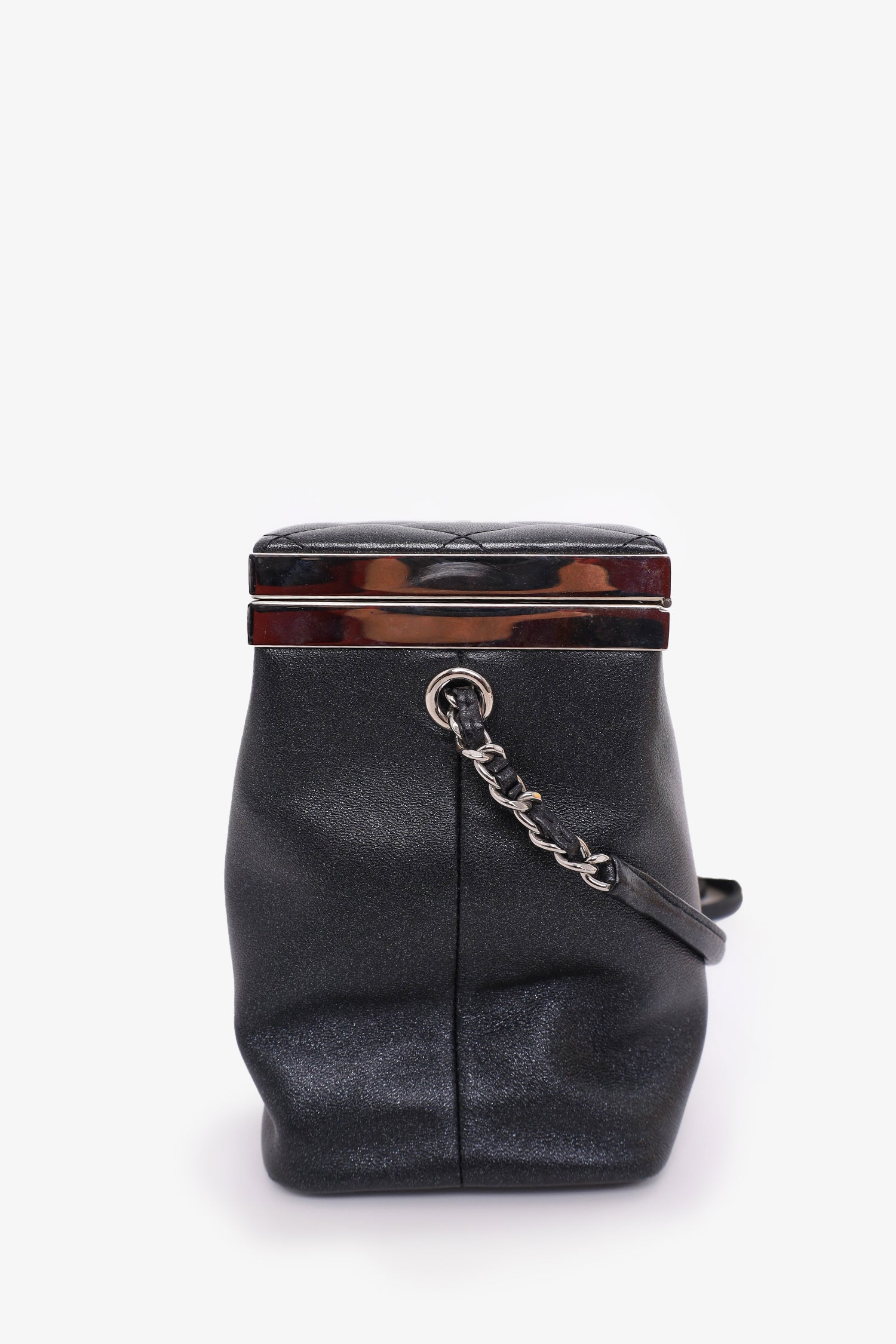 Chanel™ 2016-17 Black Lambskin Quilted CC Vanity With Strap