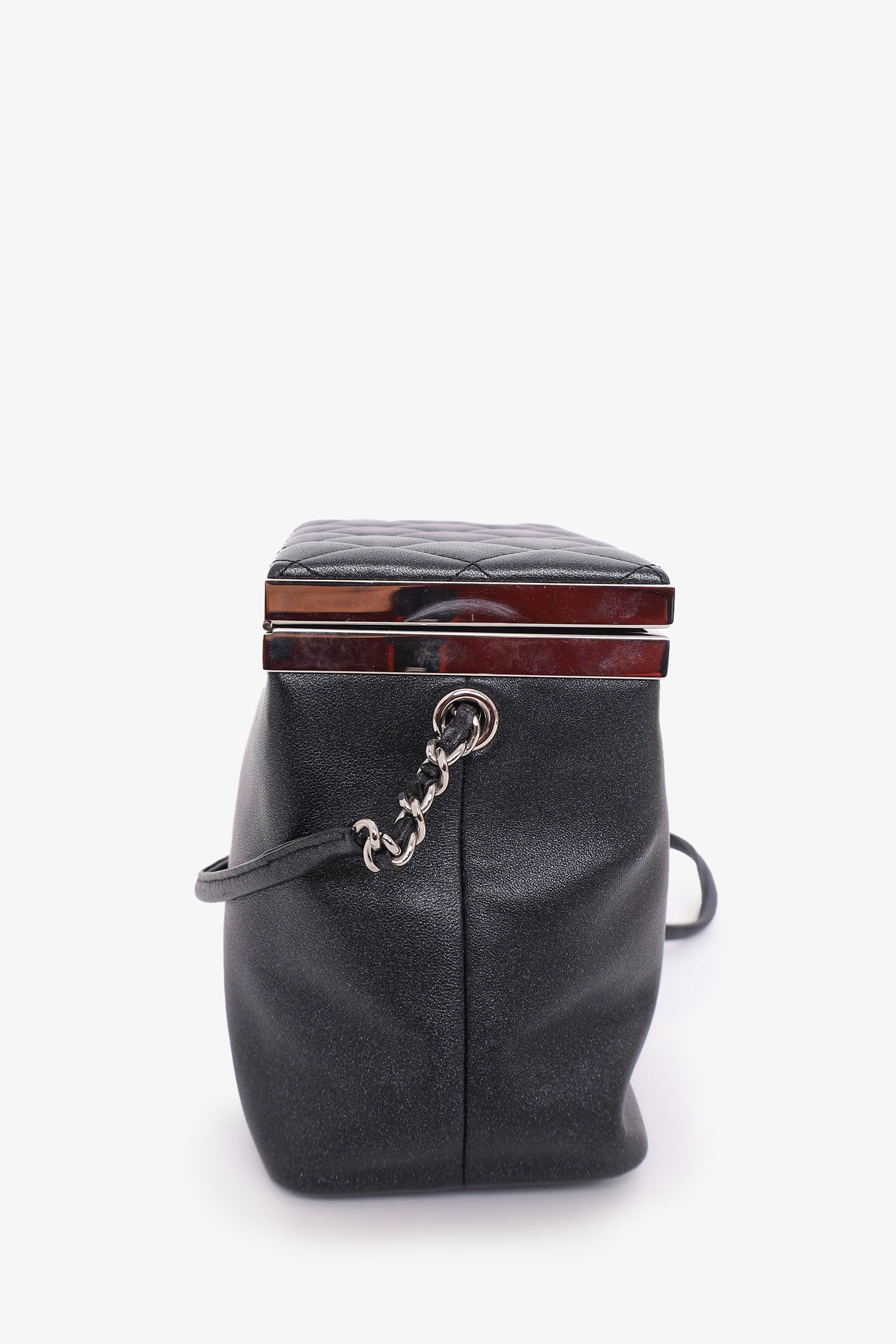 Chanel™ 2016-17 Black Lambskin Quilted CC Vanity With Strap
