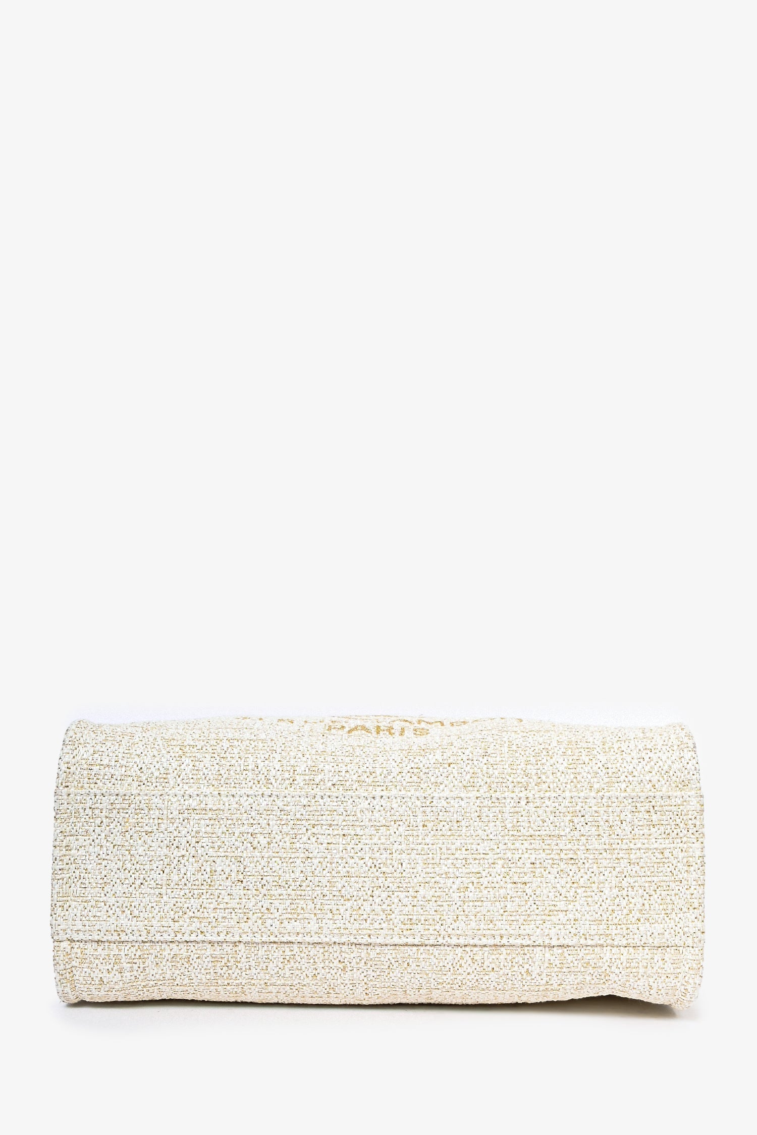 Chanel™ 2021/22 Beige/Gold Metallic Tweed Small Deauville Shopping Tote