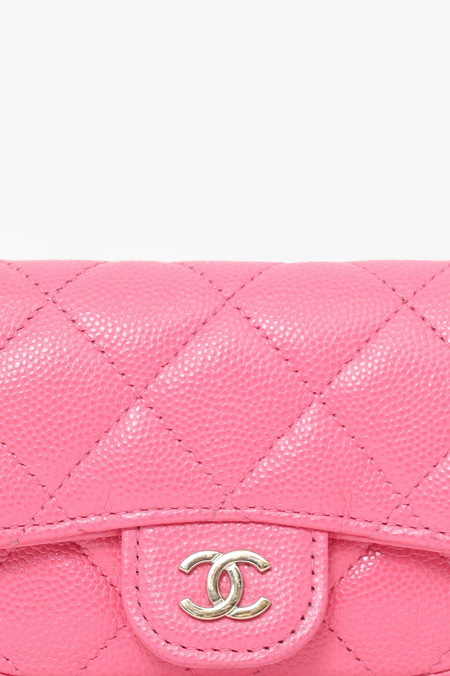 Chanel™ Chanel 2019/20 Pink Caviar Leather Quilted Classic Flap Belt Bag