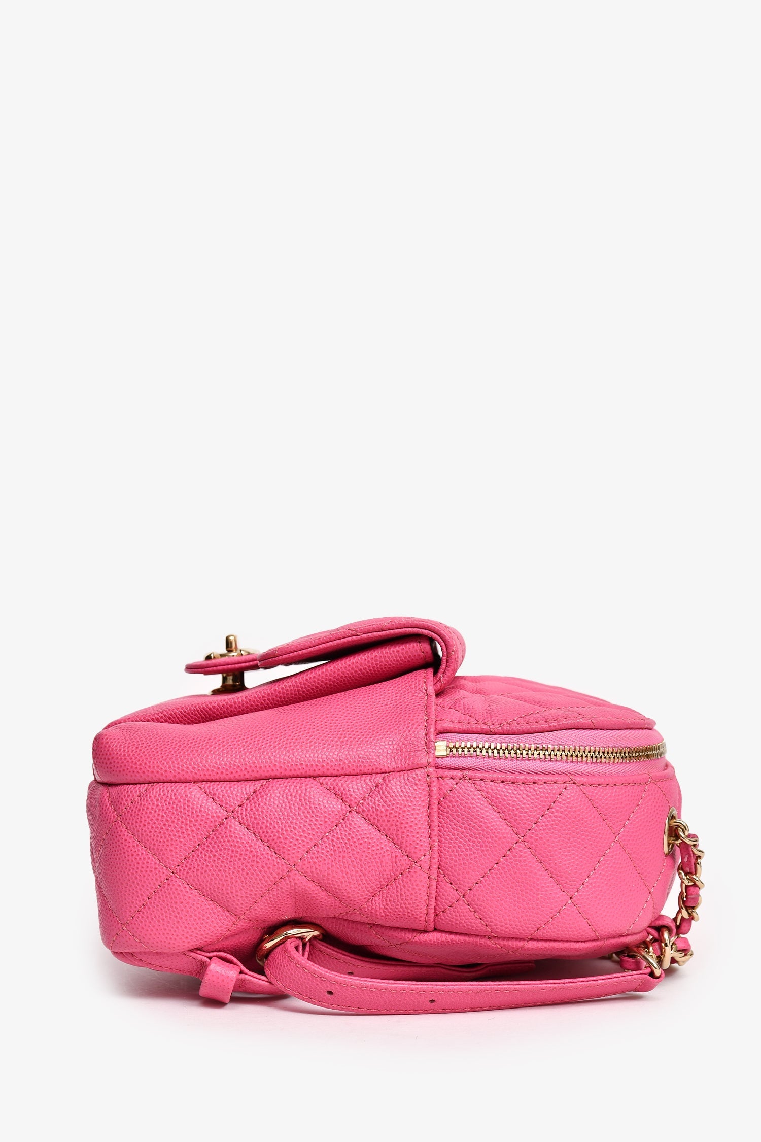 Chanel™ 2019 Hot Pink Caviar Leather Mini Chain Backpack