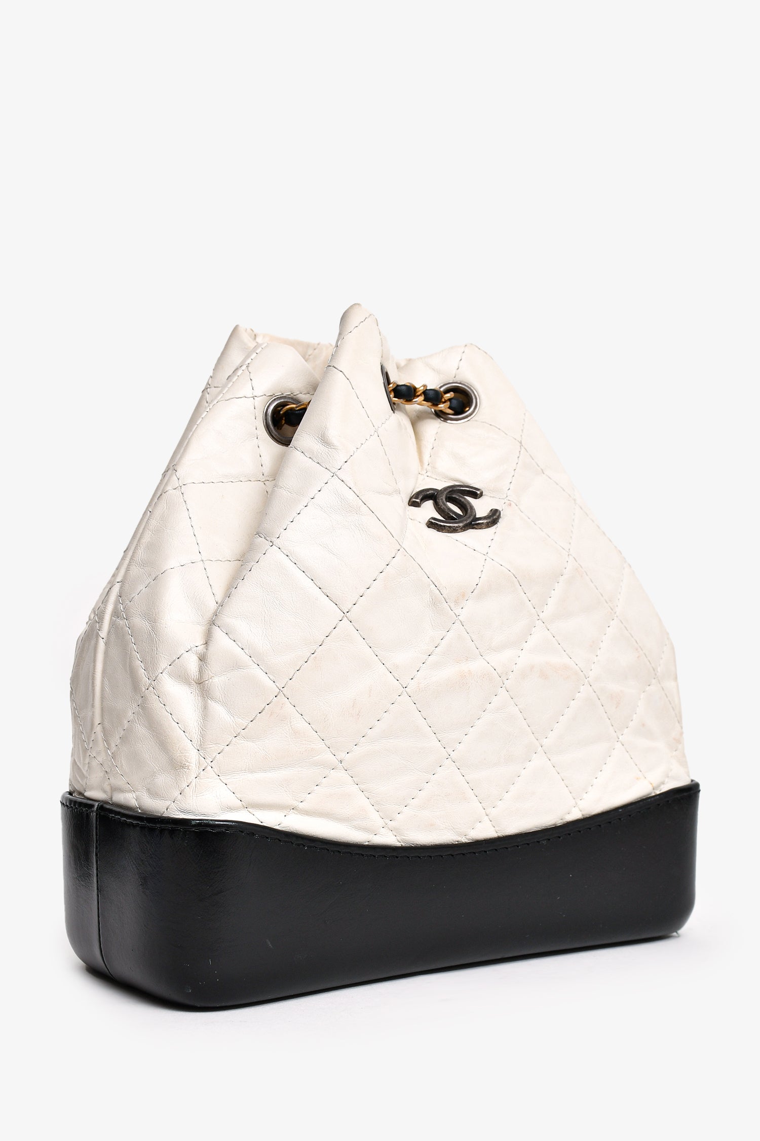 Chanel™ 2018 White/Black Gabrielle Backpack