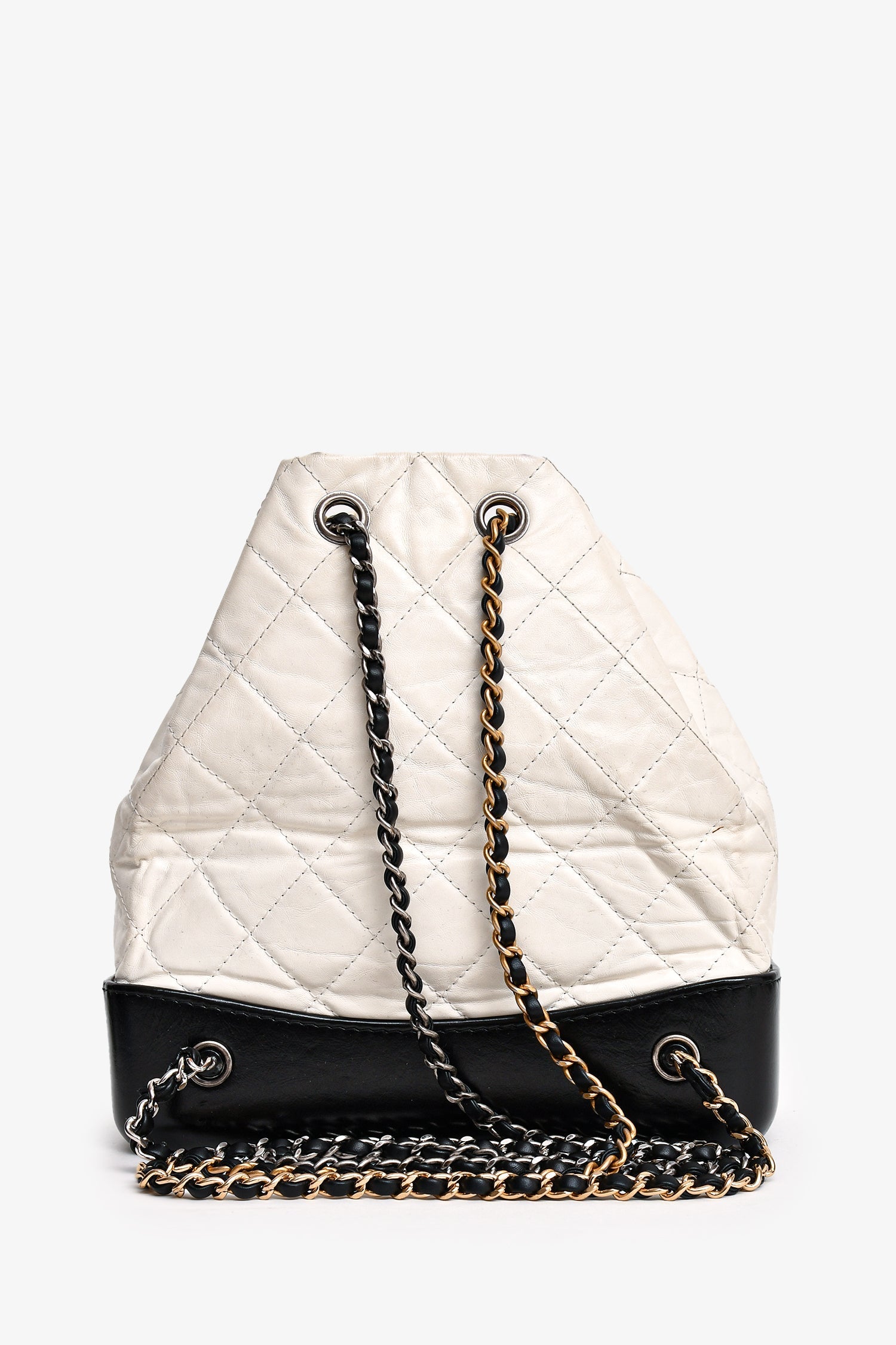 Chanel™ 2018 White/Black Gabrielle Backpack