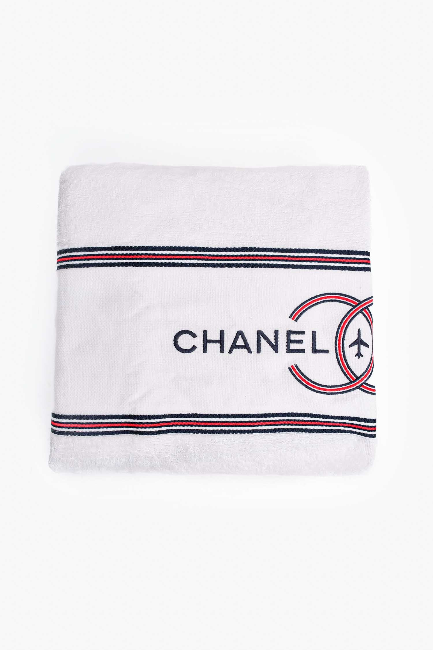 Chanel™ 2010 Cruise Collection White Terry Cloth Beach Towel