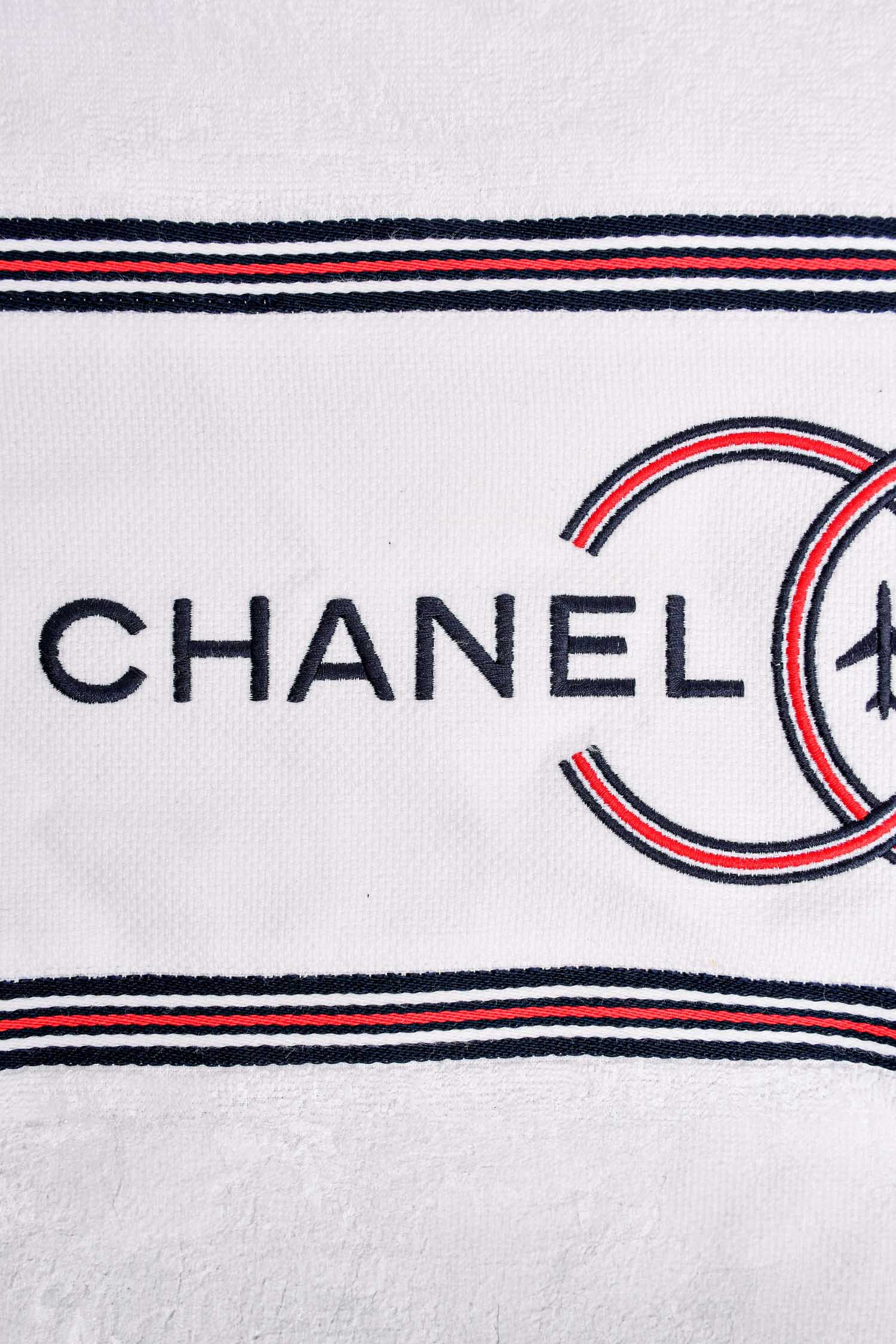 Chanel™ 2010 Cruise Collection White Terry Cloth Beach Towel