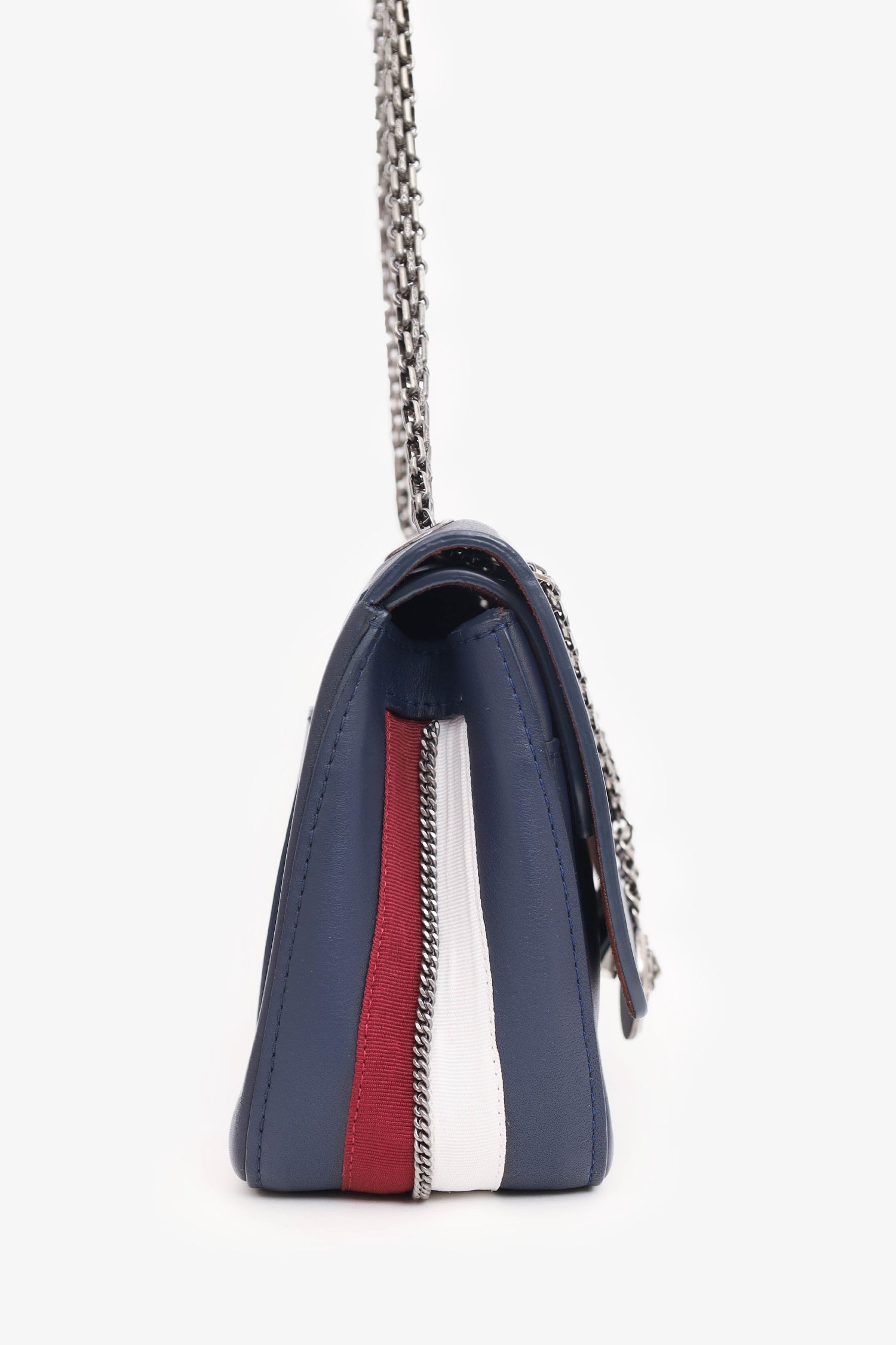 Chanel™ 2017 Navy Leather Medallion Charm Reissue 2.55 Shoulder Bag