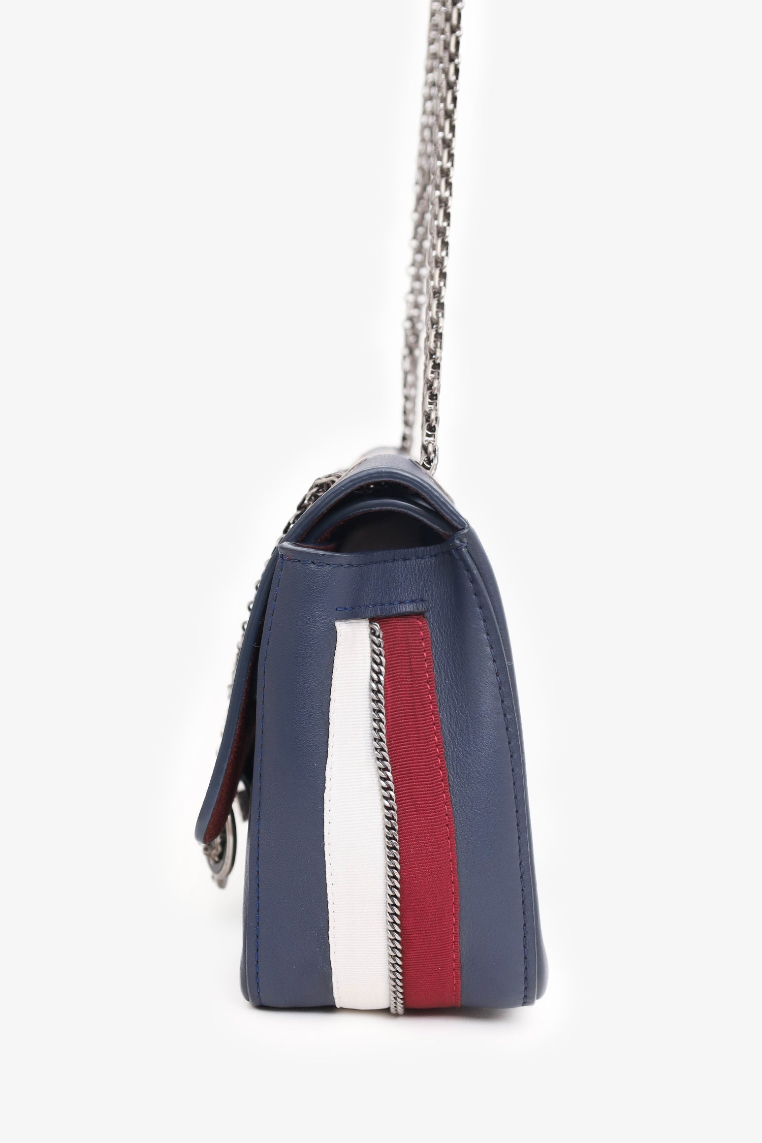 Chanel™ 2017 Navy Leather Medallion Charm Reissue 2.55 Shoulder Bag