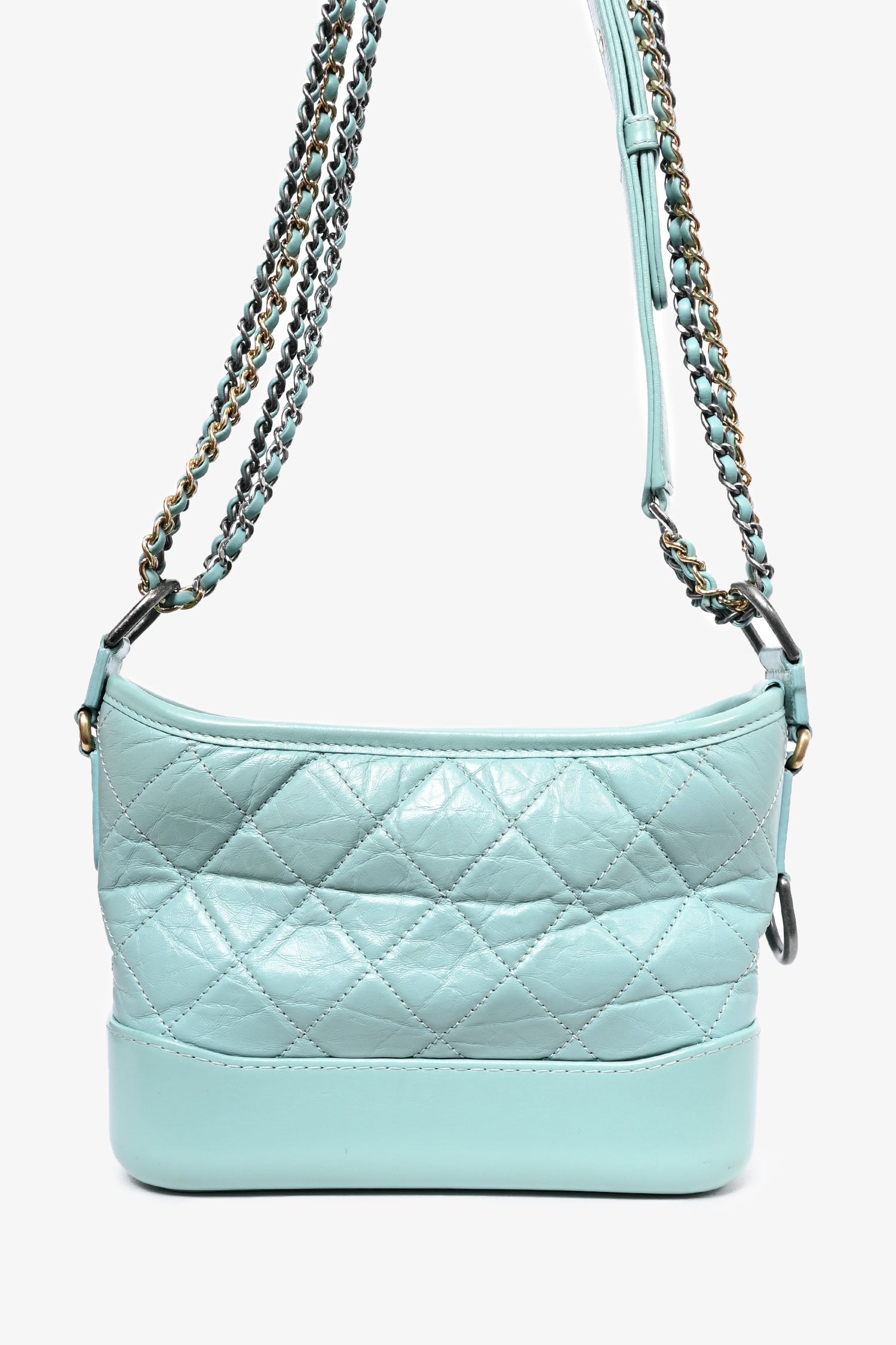 Chanel™ 2019 Seafoam Green Quilted Small Gabrielle Shoulder Bag (As Is)