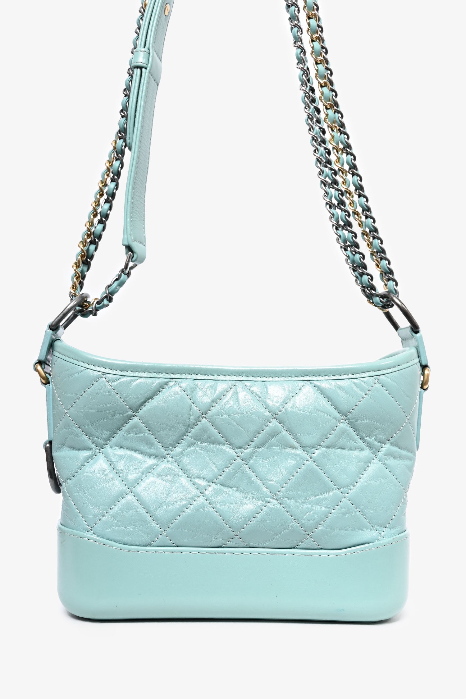 Chanel™ 2019 Seafoam Green Quilted Small Gabrielle Shoulder Bag (As Is)