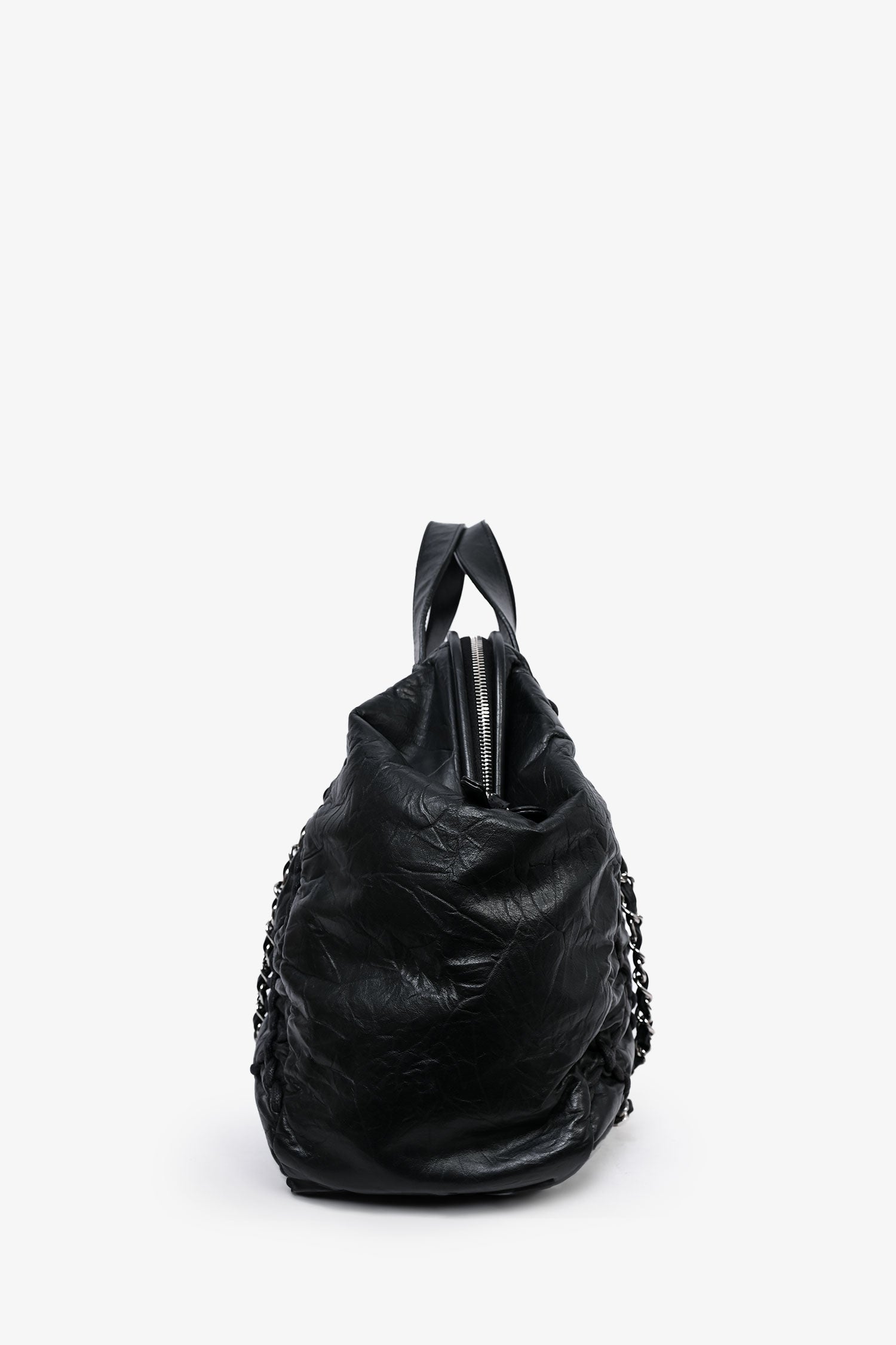 Chanel™ 2011-12 Black Leather Ultra Stitch Large Bowling Bag