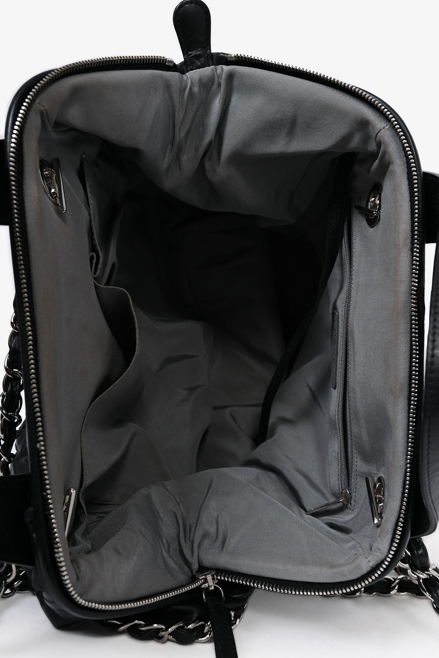 Chanel™ 2011-12 Black Leather Ultra Stitch Large Bowling Bag