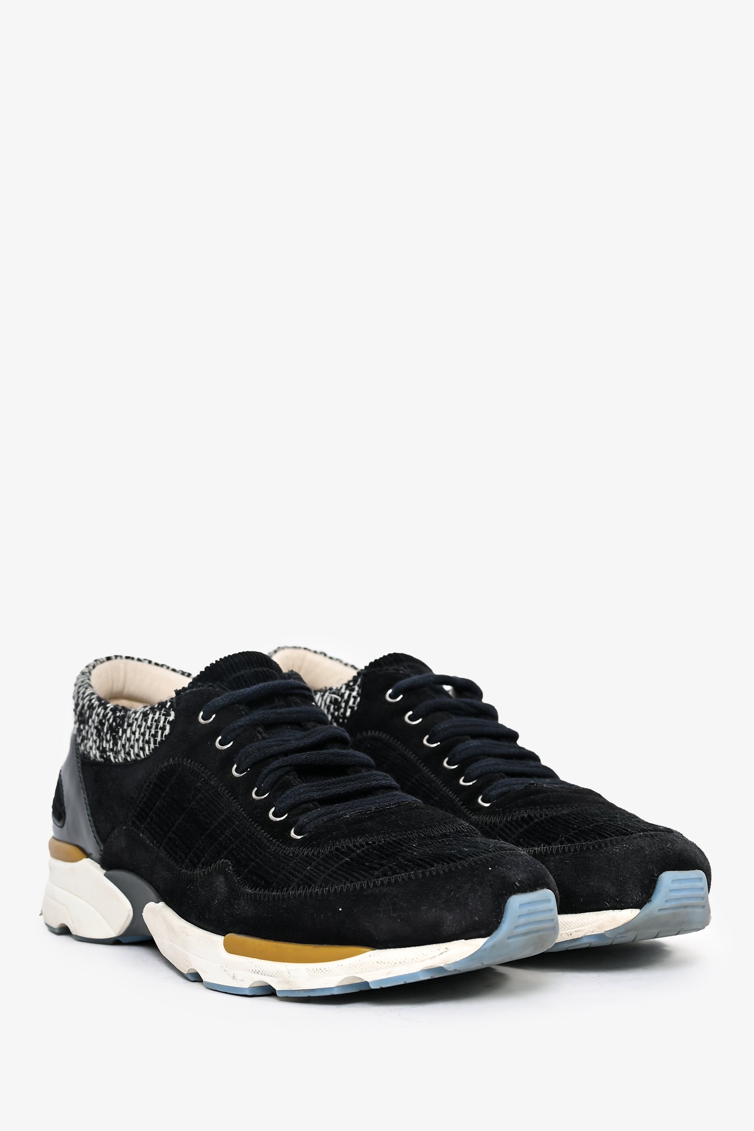 Chanel™ Black Suede Sneakers Size 37