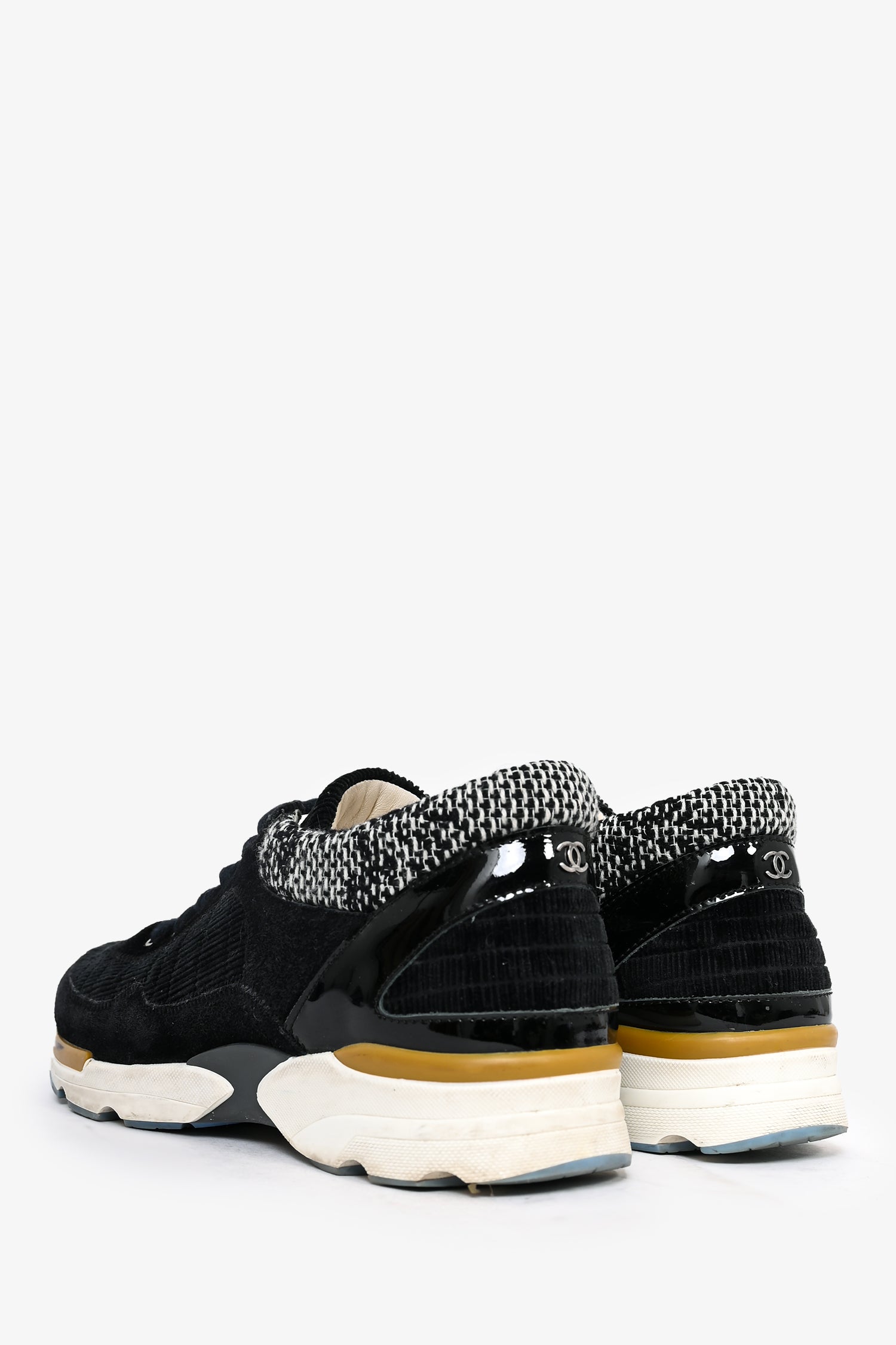 Chanel™ Black Suede Sneakers Size 37