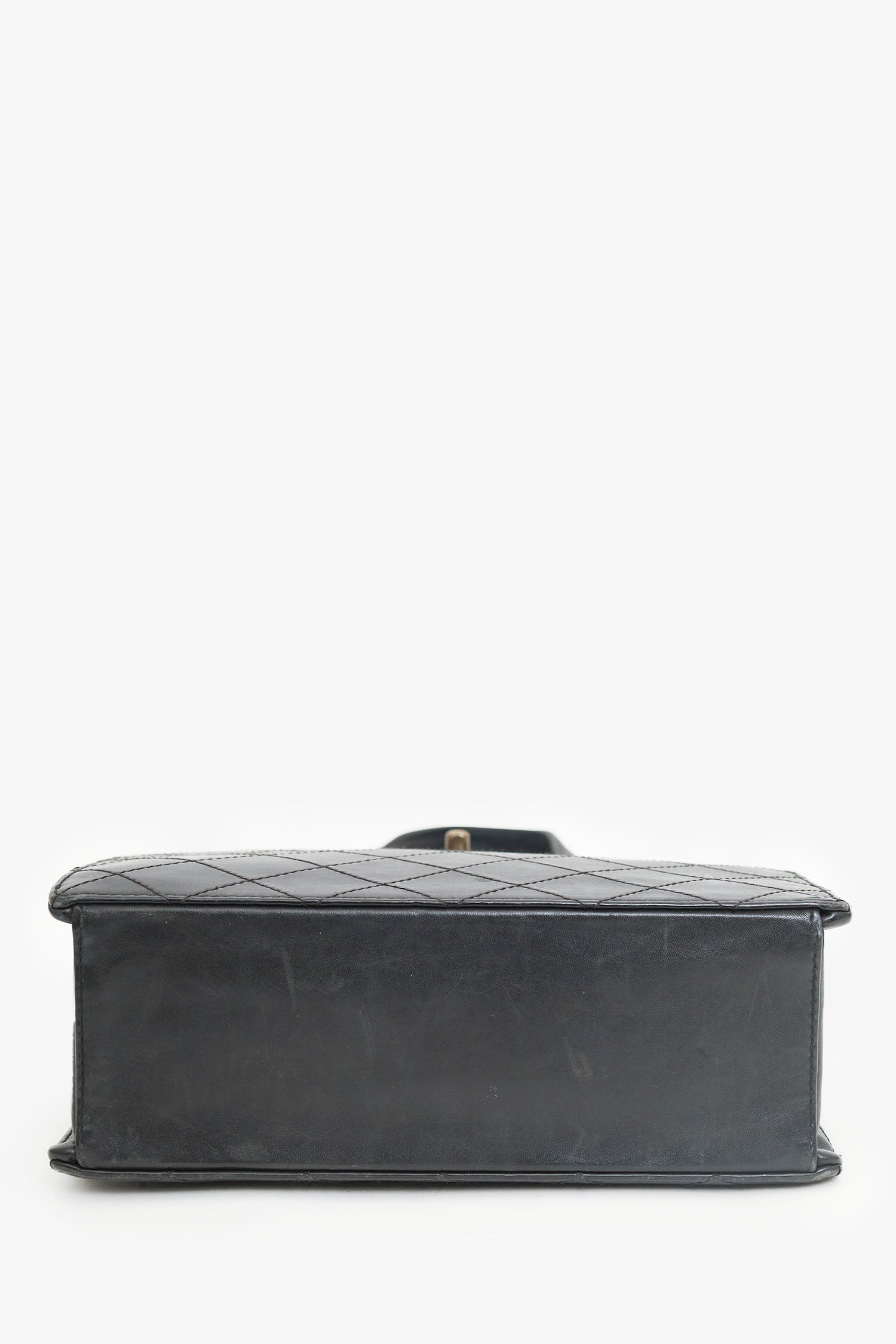 Chanel™ 1996-97 Black Leather Matelasse Coco Mark Tote