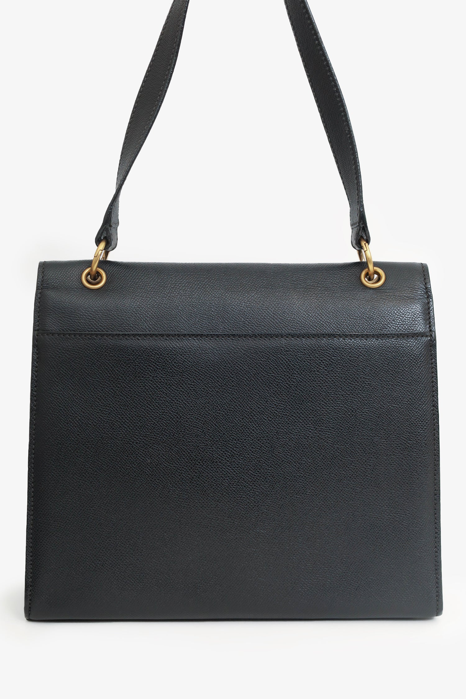 Chanel™ 1997-99 Black Caviar Leather Straight Flap Shoulder Bag