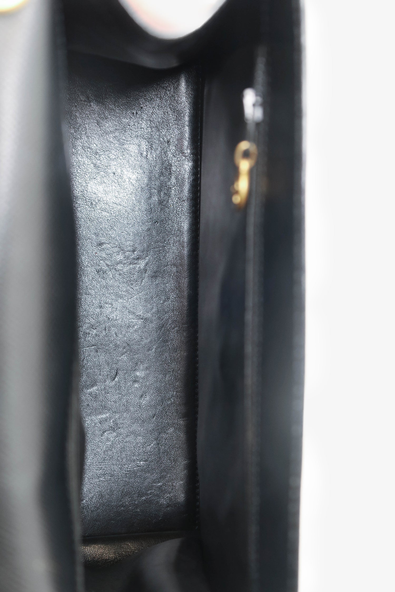 Chanel™ 1997-99 Black Caviar Leather Straight Flap Shoulder Bag