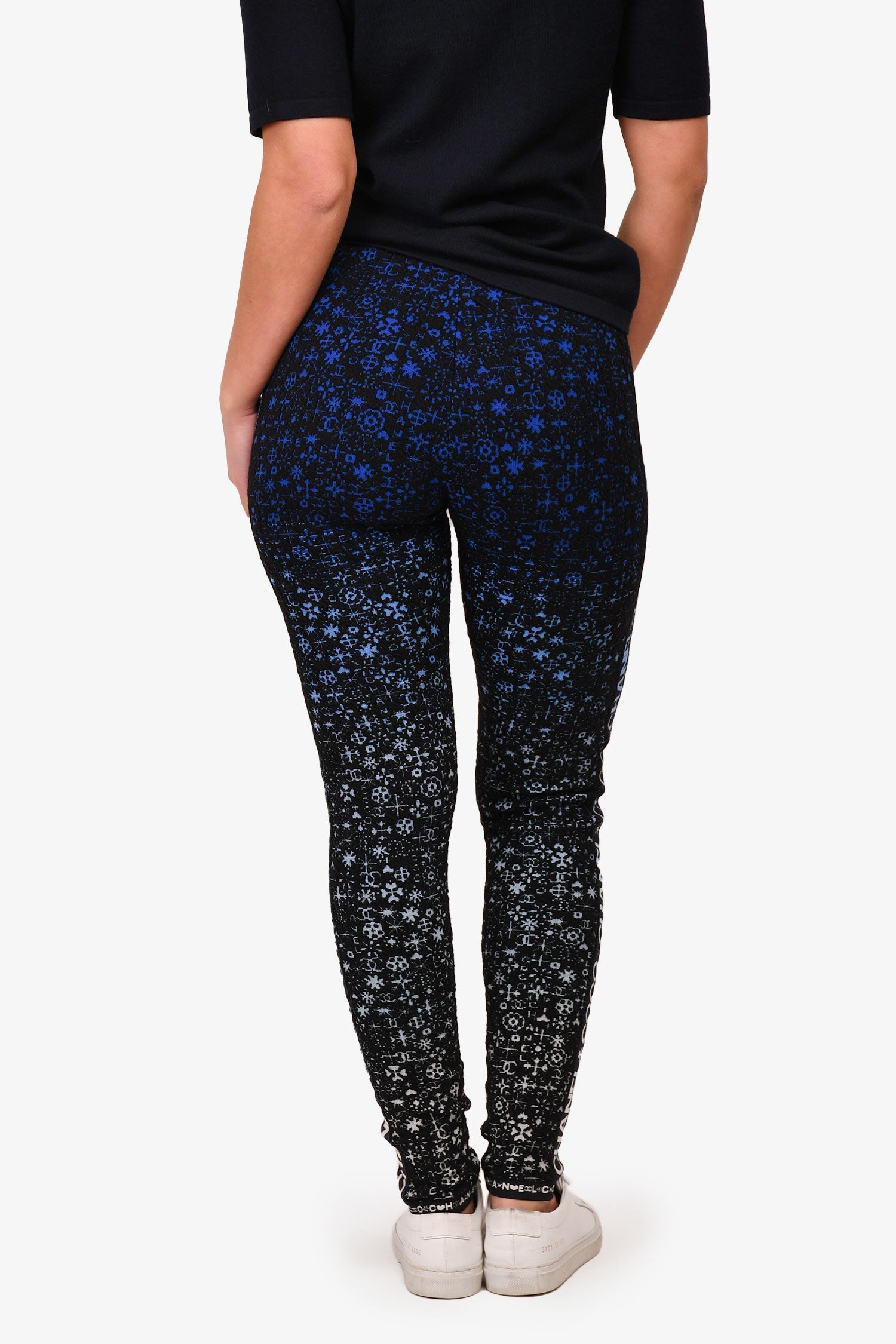 Chanel™ Black/Blue Coco Chanel Leggings Size 40