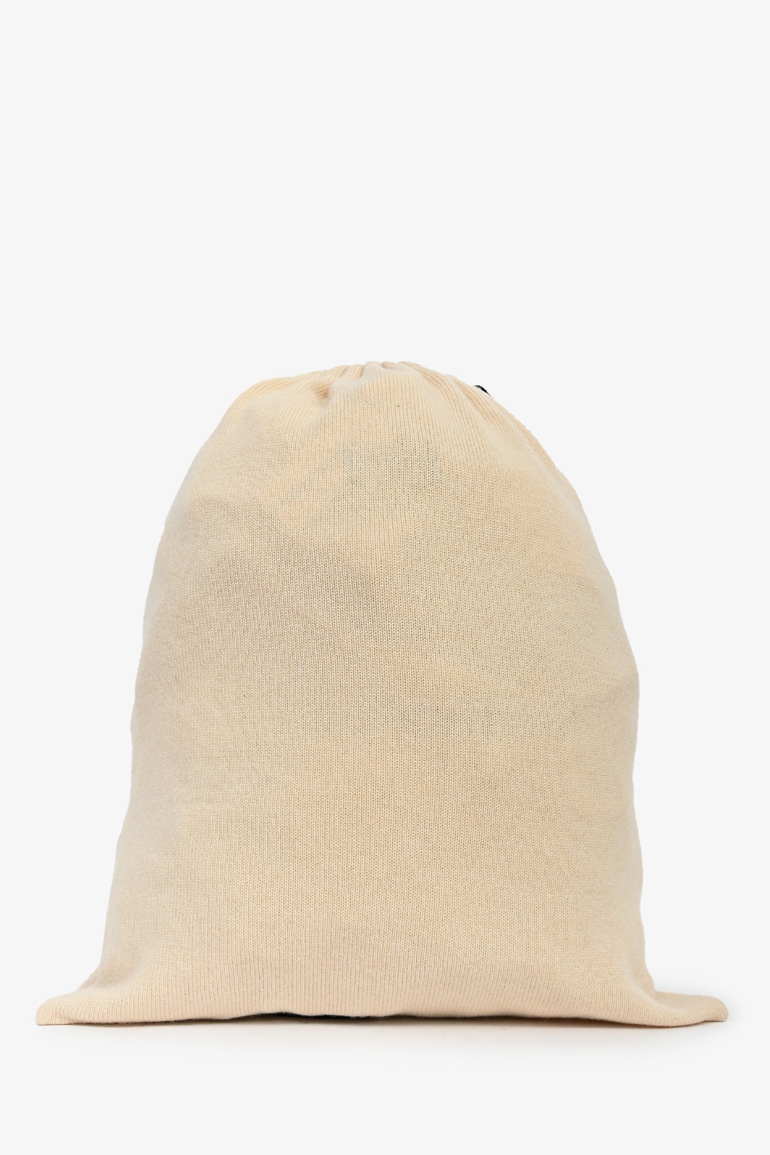 Chanel™ Beige Cashmere CC Drawstring Bag